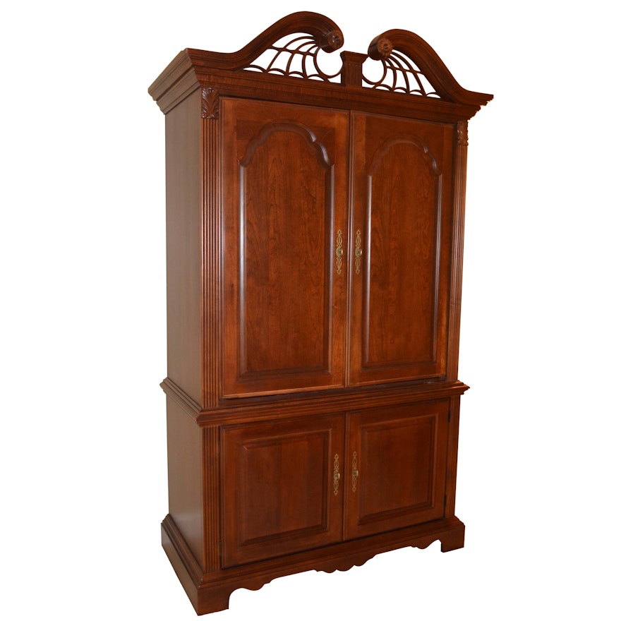 Federal Style Mahogany-Finished Entertainment Cabinet