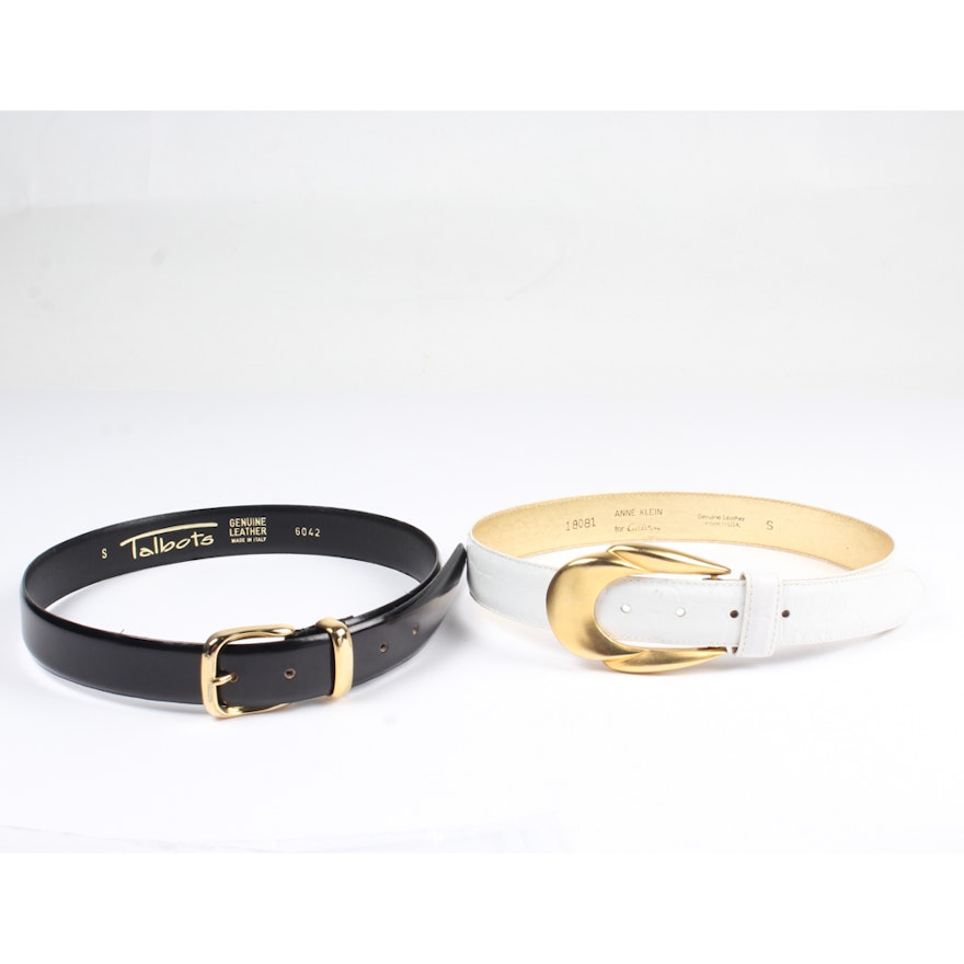 Anne Klein and Talbots Leather Belts