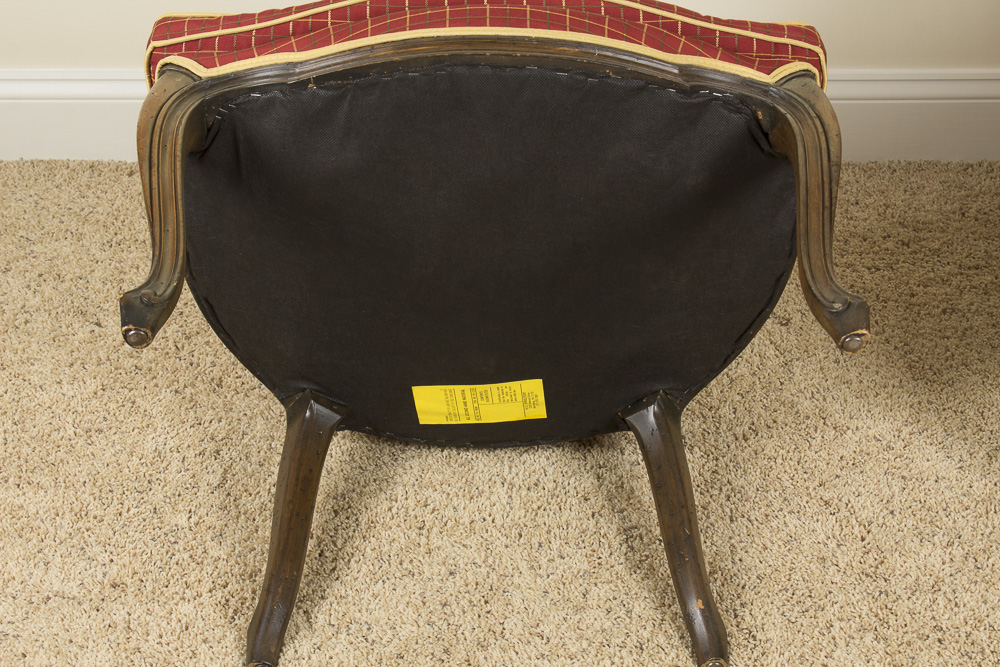 Vintage French Provincial Style Upholstered Chairs by H.I.S. Upholstery