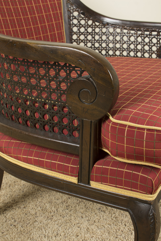 Vintage French Provincial Style Upholstered Chairs by H.I.S. Upholstery