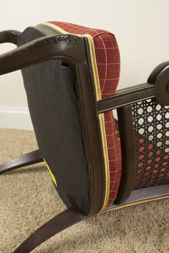 Vintage French Provincial Style Upholstered Chairs by H.I.S. Upholstery