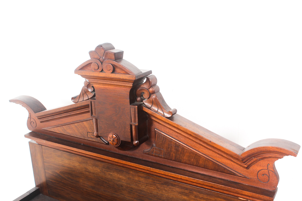 Antique Victorian Walnut Twin Headboard with Frame