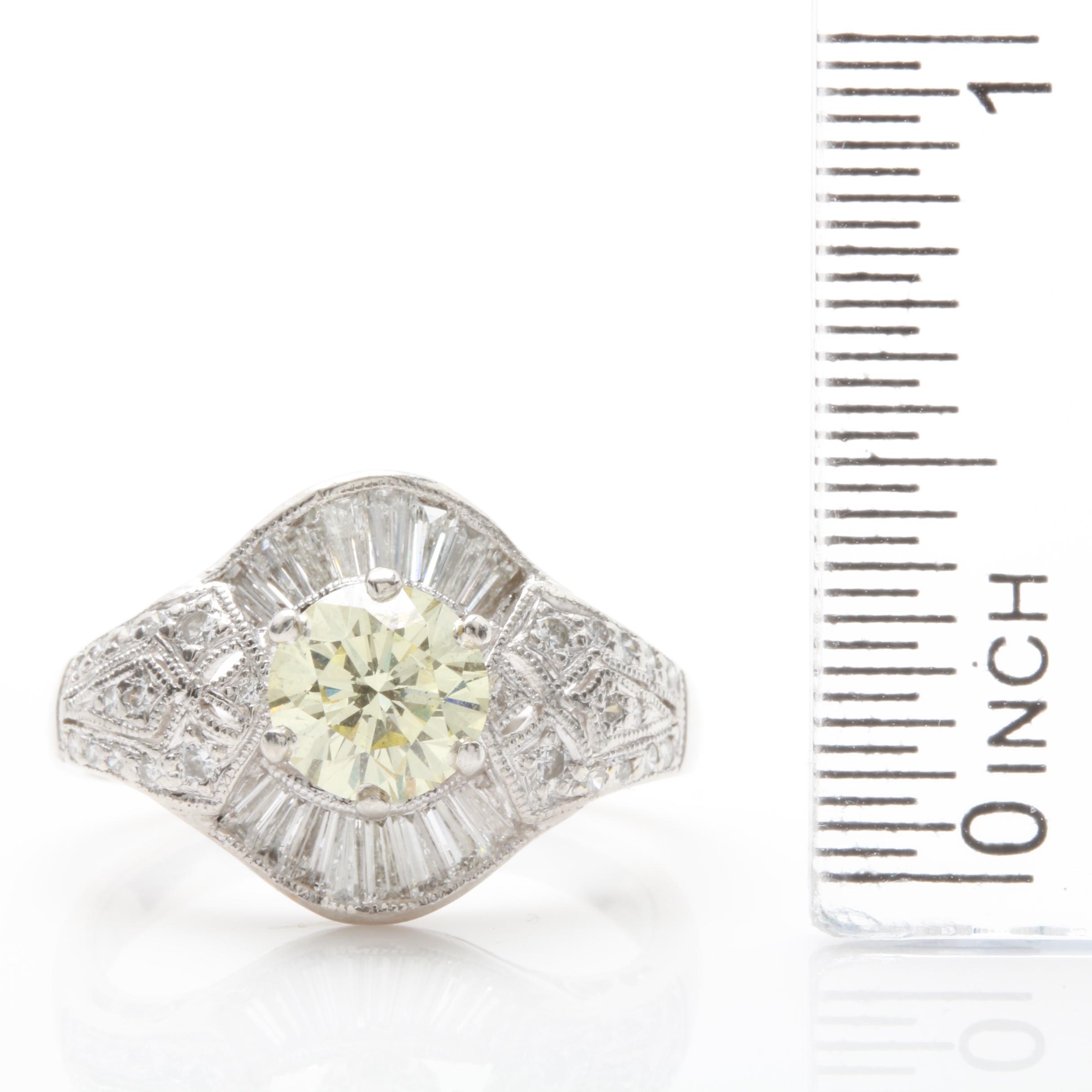 Retro Modern Platinum 1.64 CTW Diamond Ring