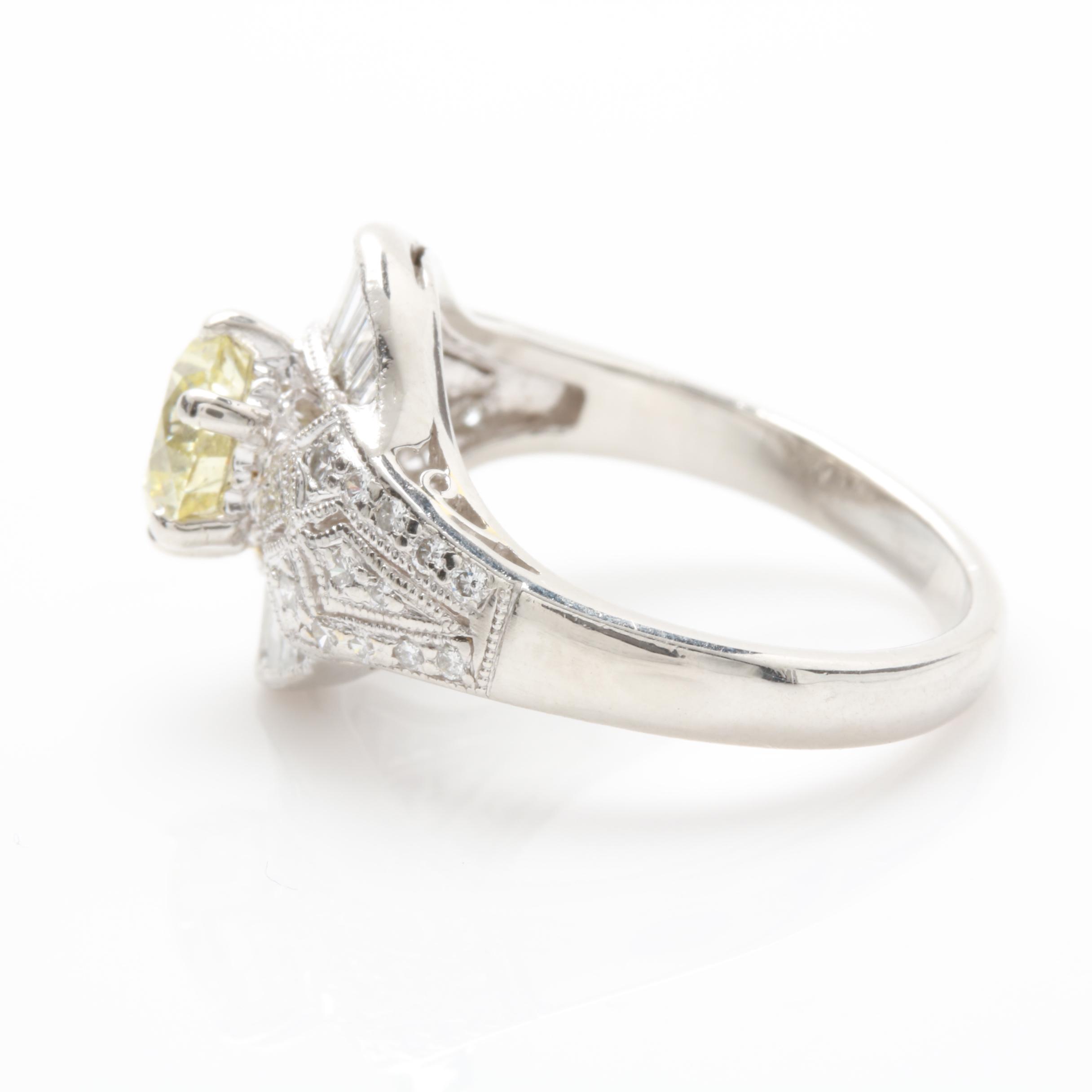 Retro Modern Platinum 1.64 CTW Diamond Ring