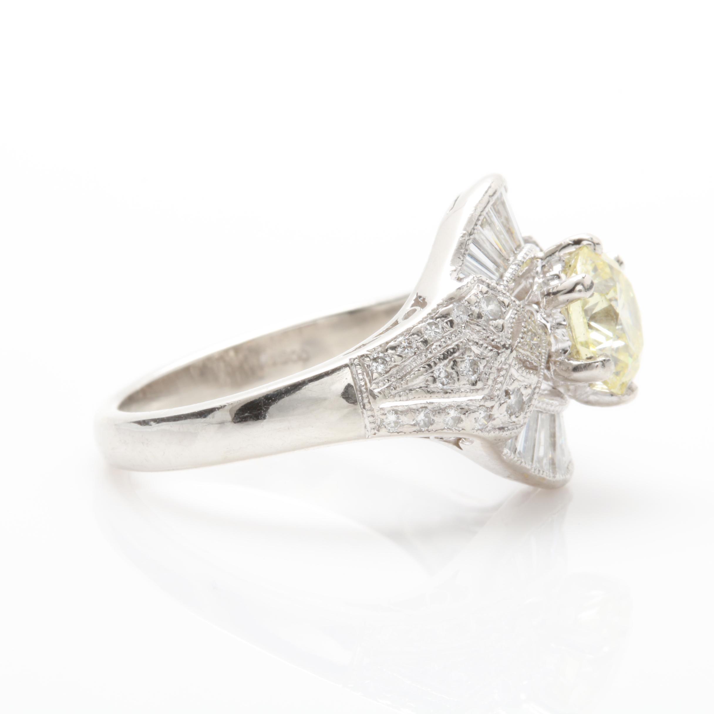 Retro Modern Platinum 1.64 CTW Diamond Ring