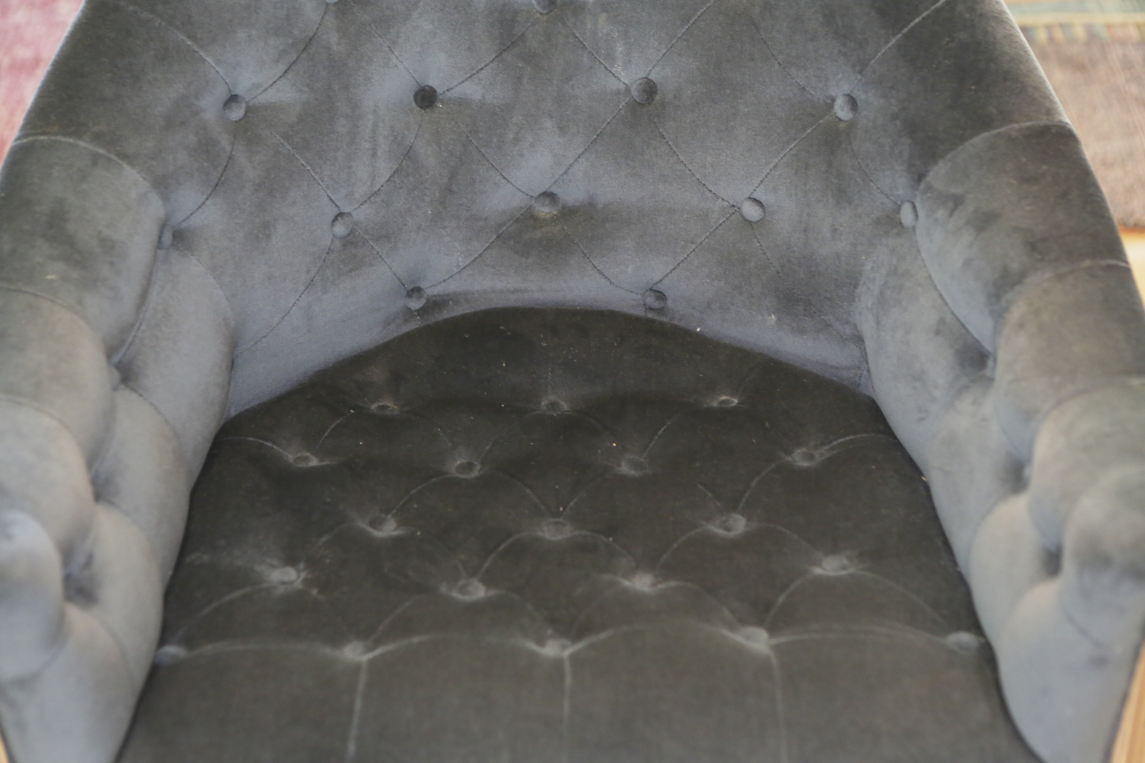 Modern Chesterfield Style Rolling Armchairs