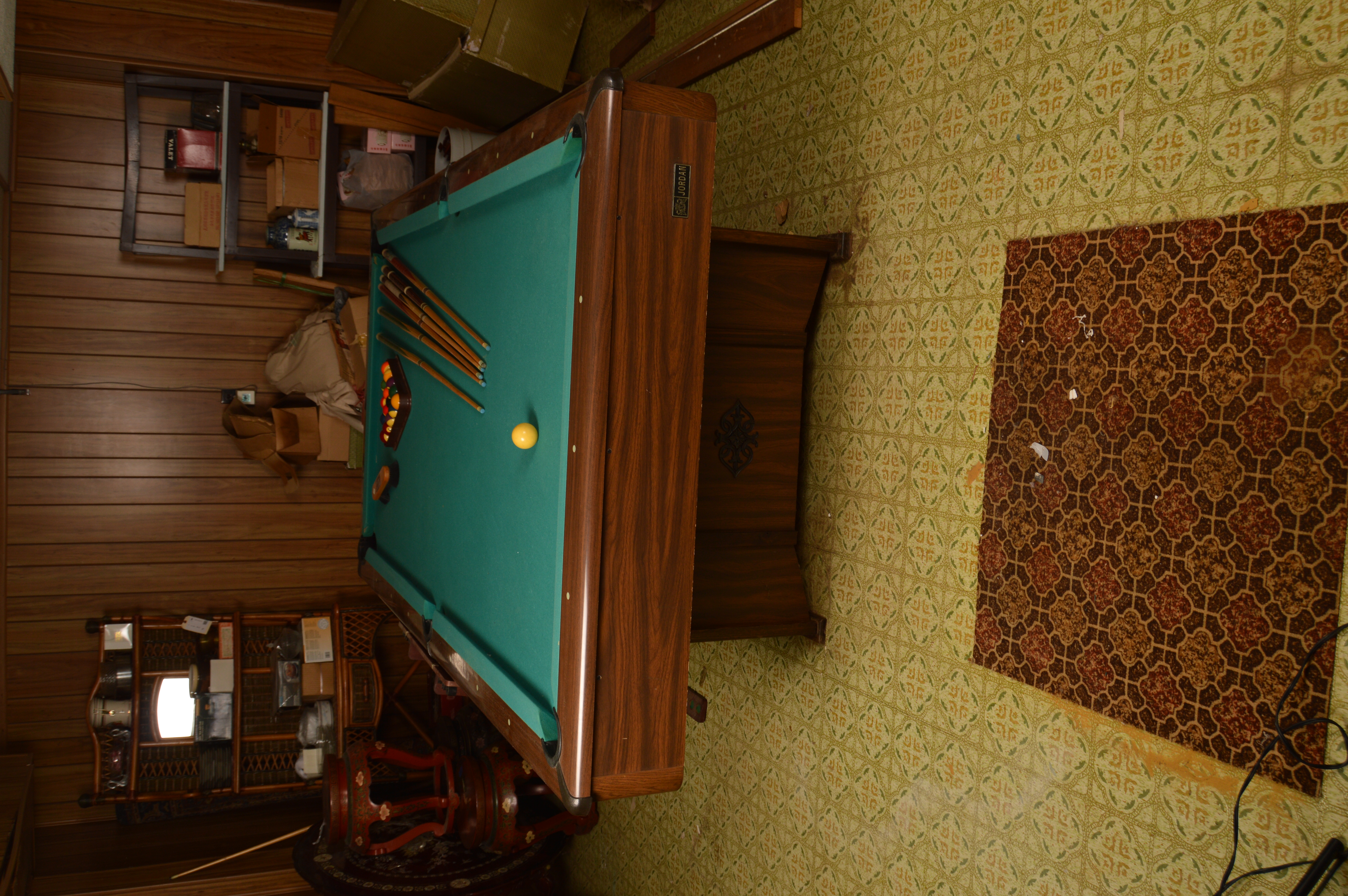 Vintage Jordan Billiards Table with Accessories