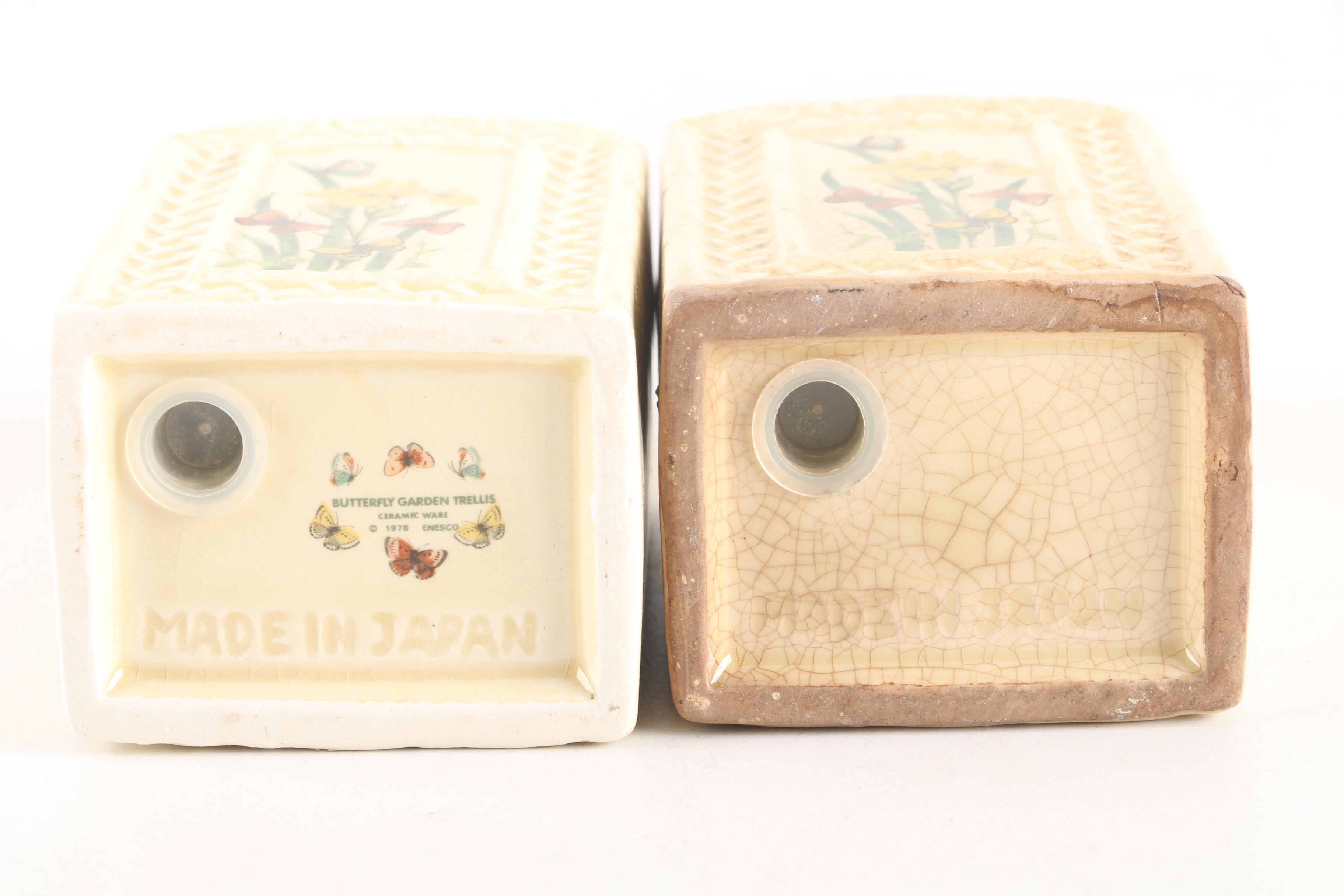 Floral Ceramic Salt and Pepper Shakers