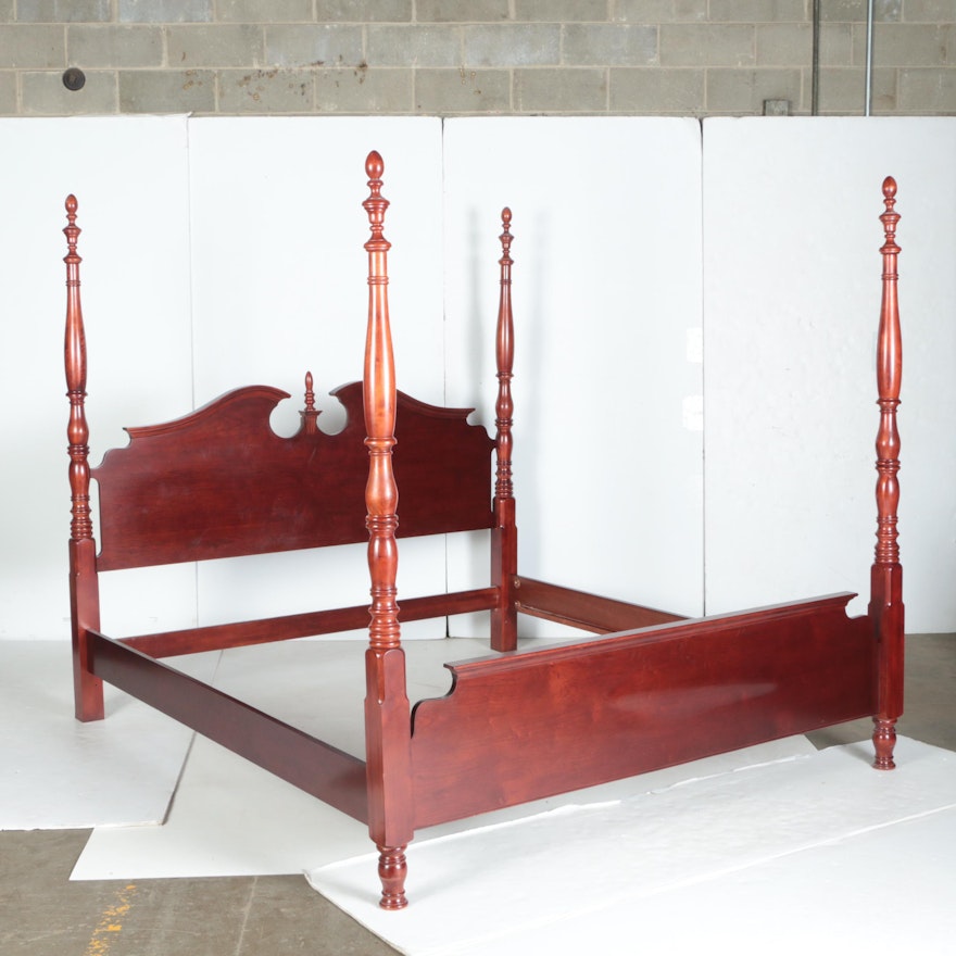 Federal Style Cherry King Size Four Poster Bed