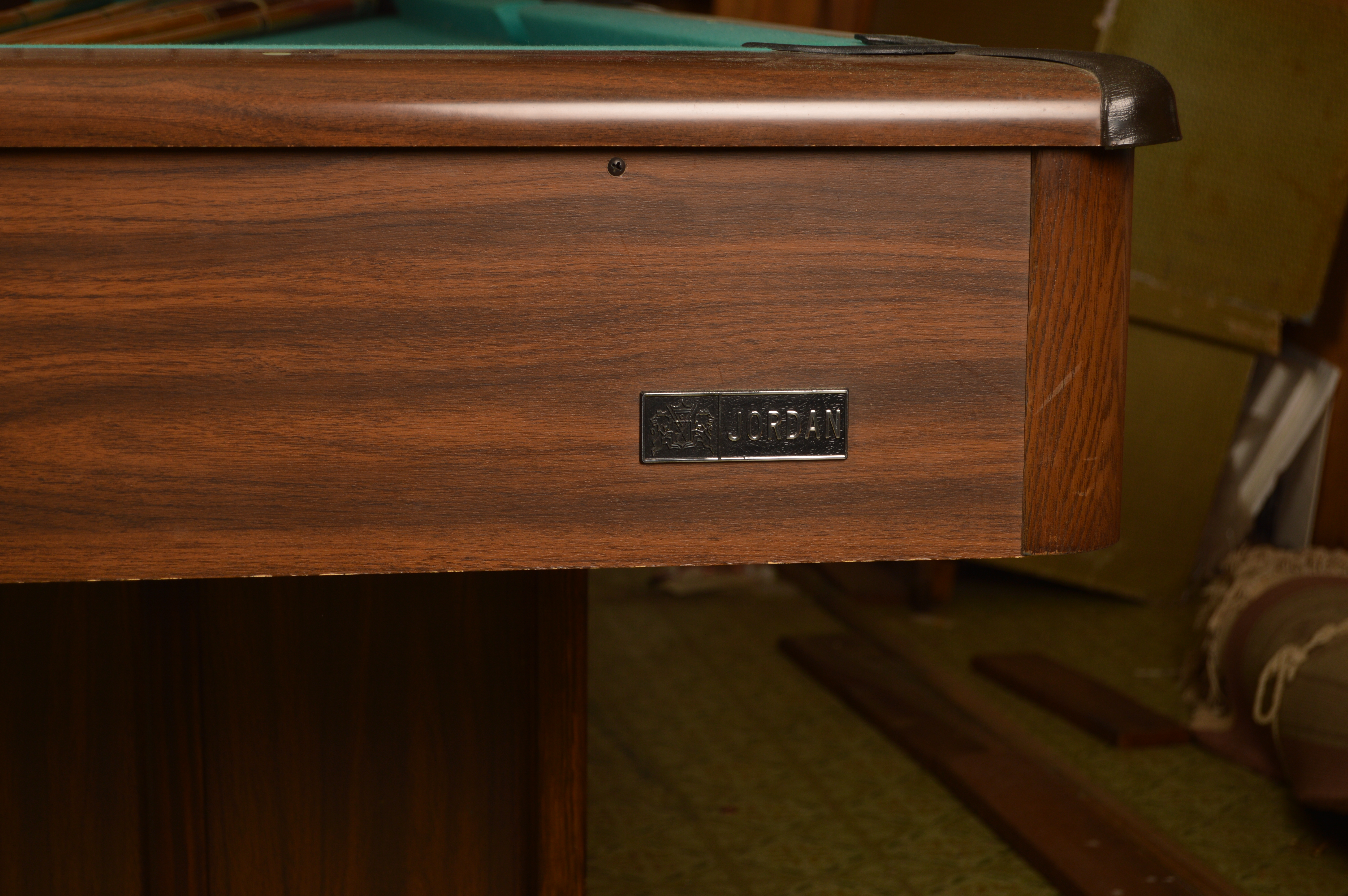 Vintage Jordan Billiards Table with Accessories