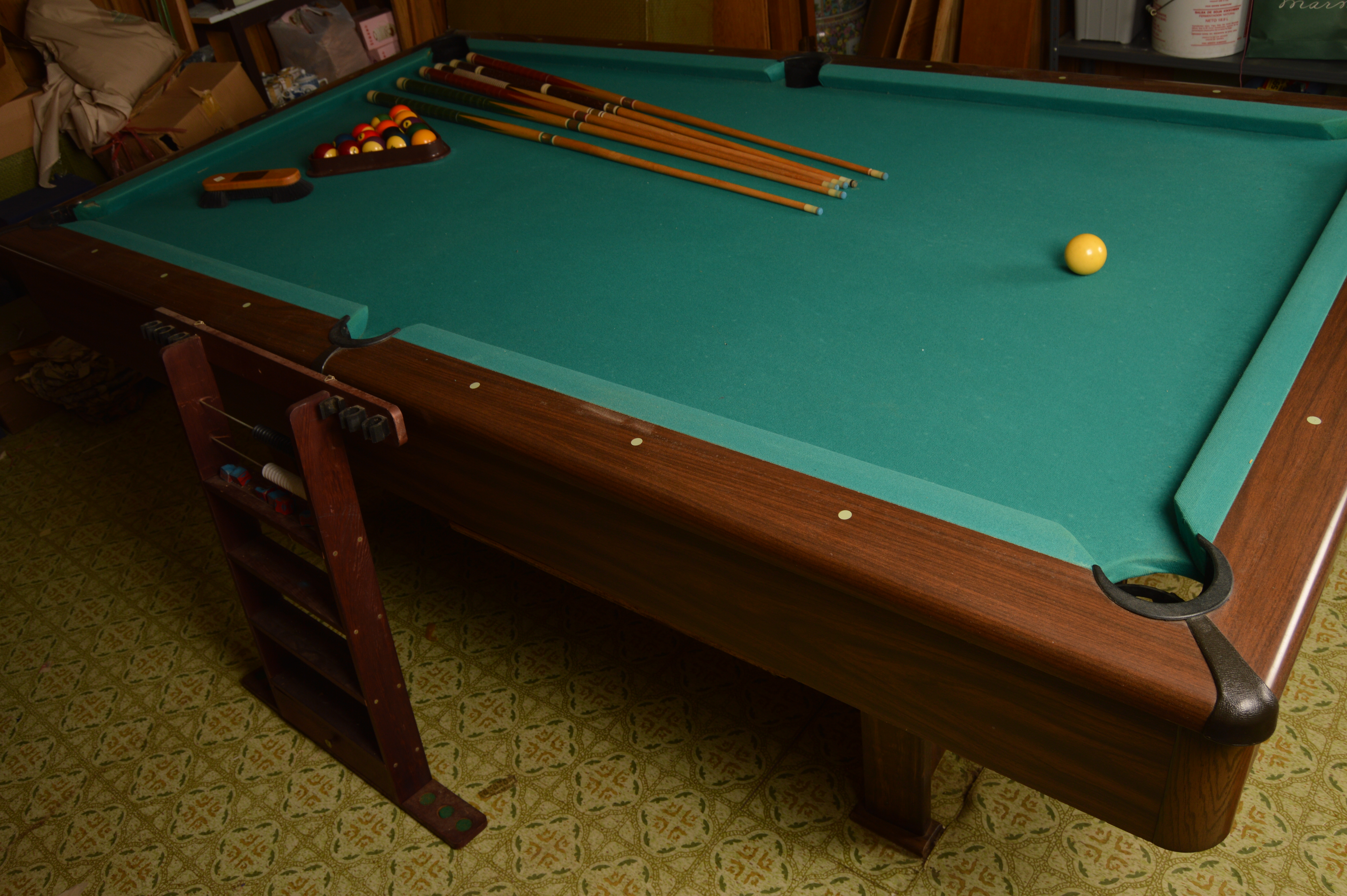 Vintage Jordan Billiards Table with Accessories