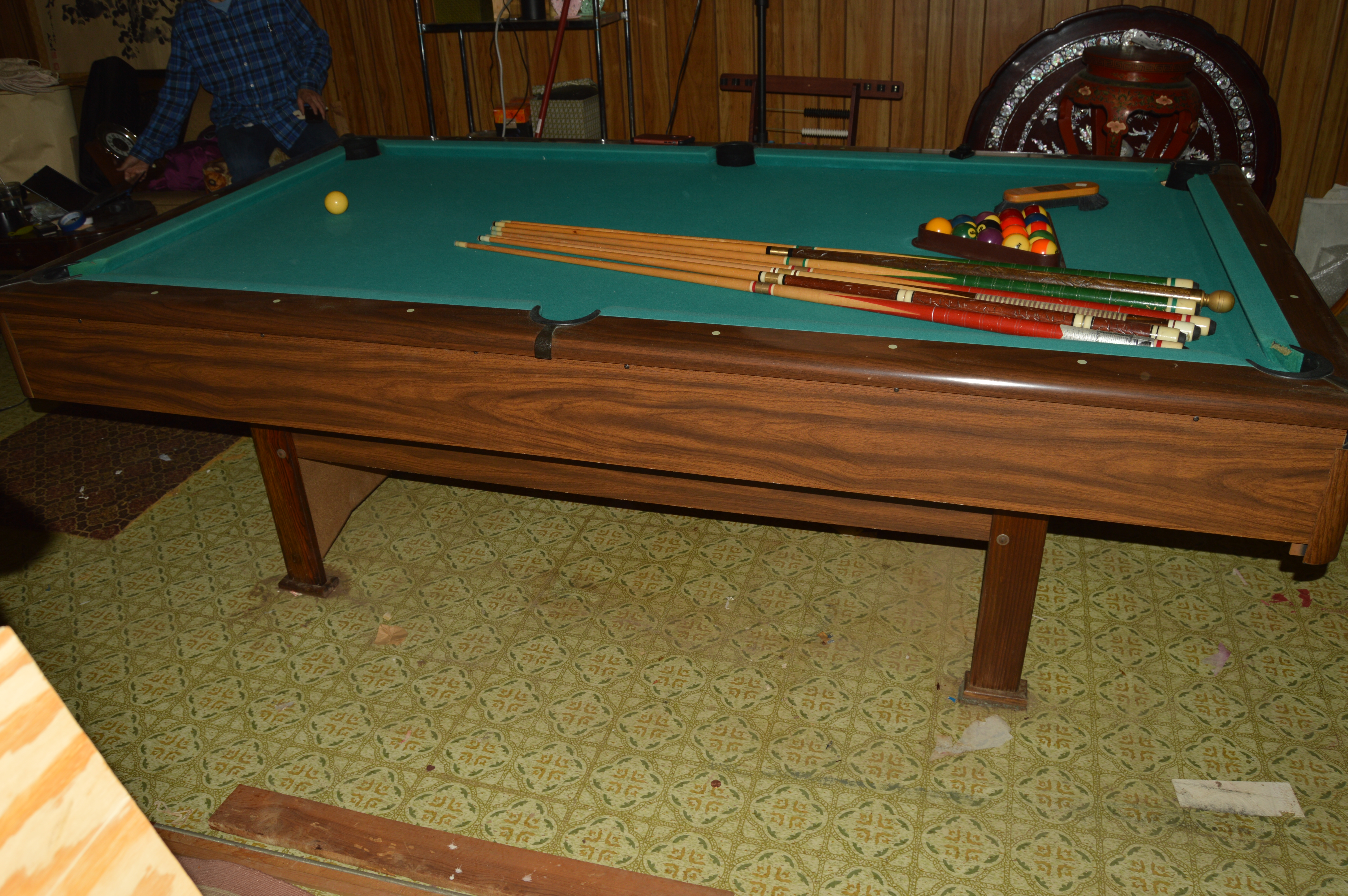 Vintage Jordan Billiards Table with Accessories
