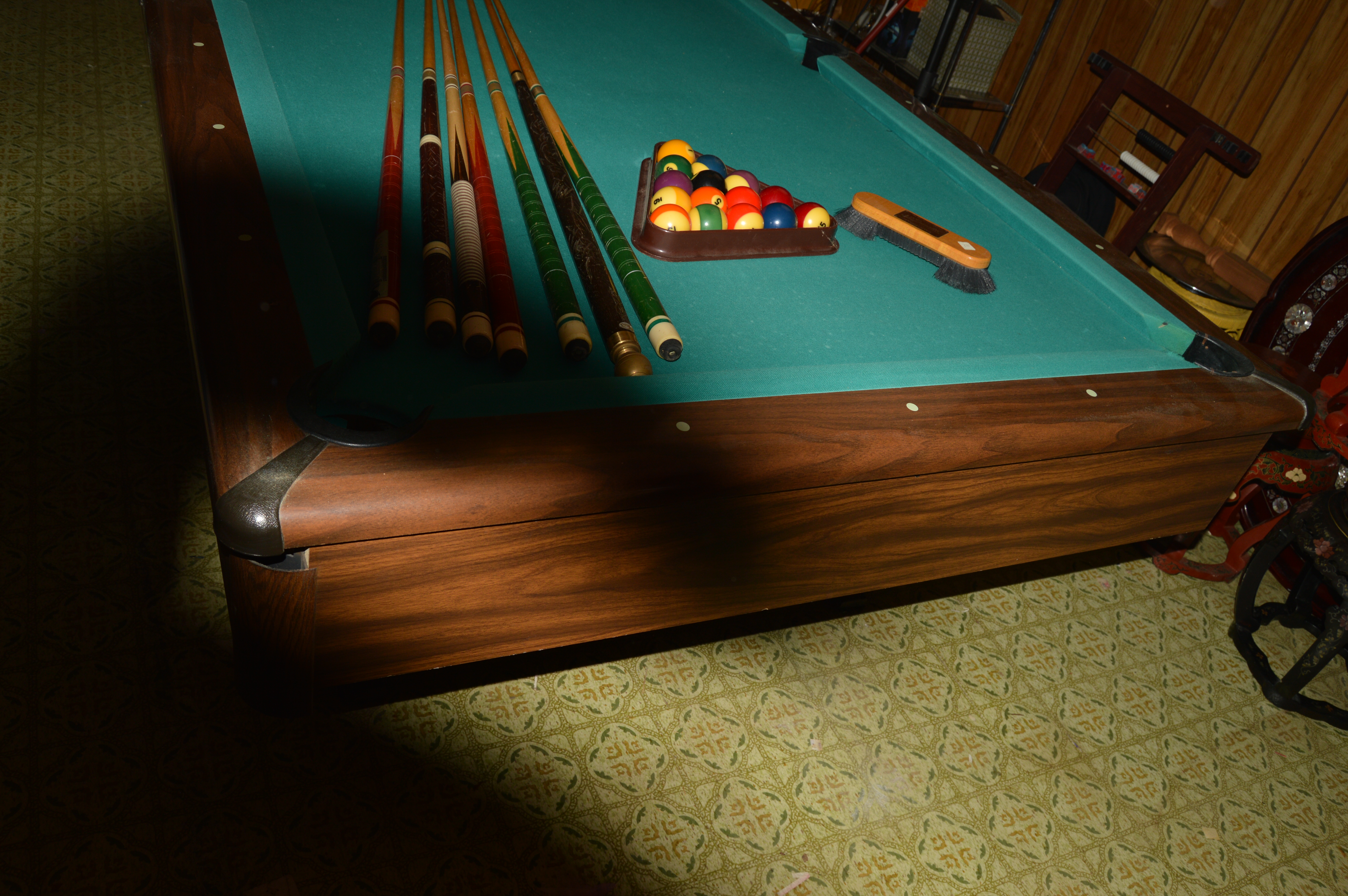 Vintage Jordan Billiards Table with Accessories