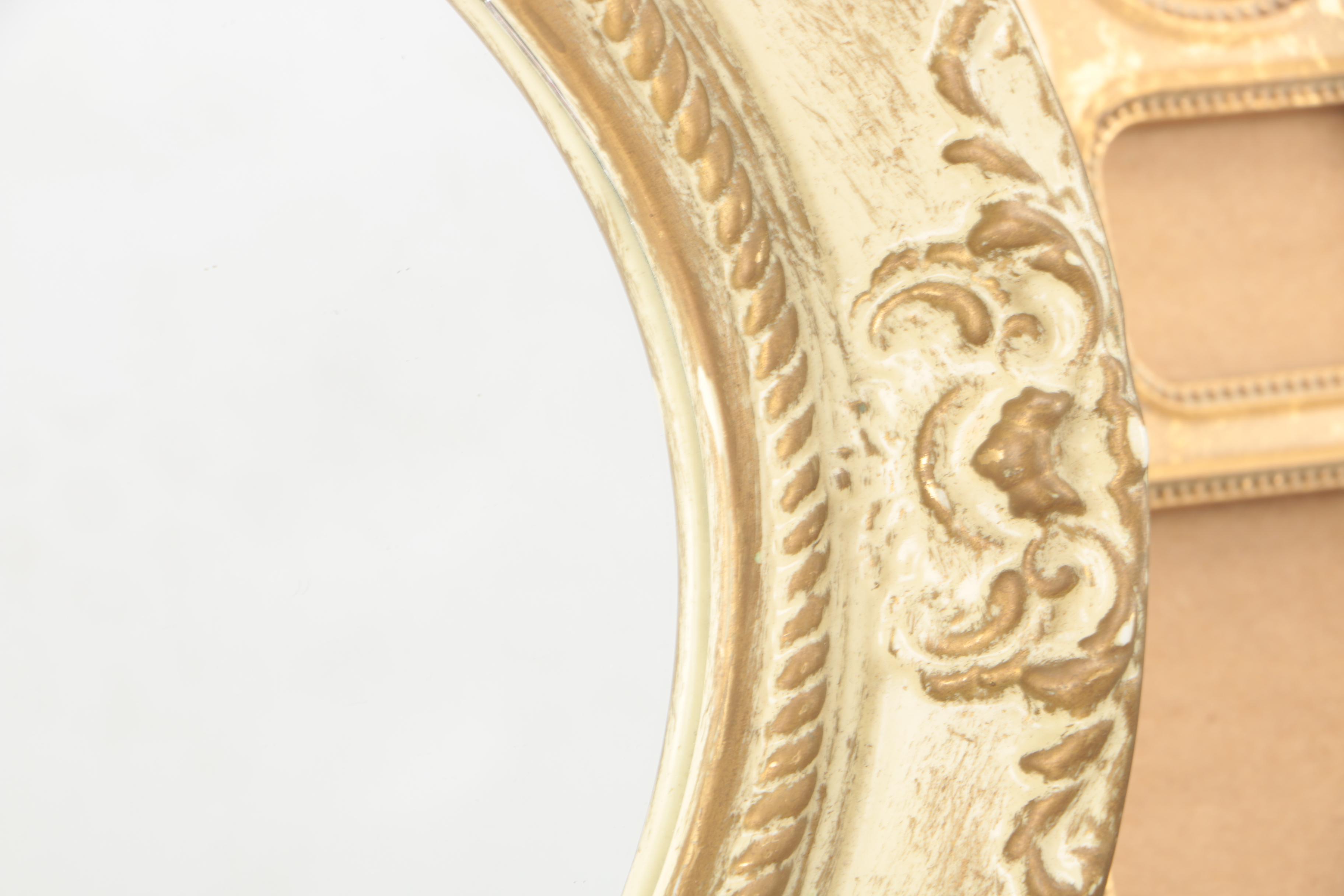 Gold Tone Wood Wall Frames and Framed Wall Mirror