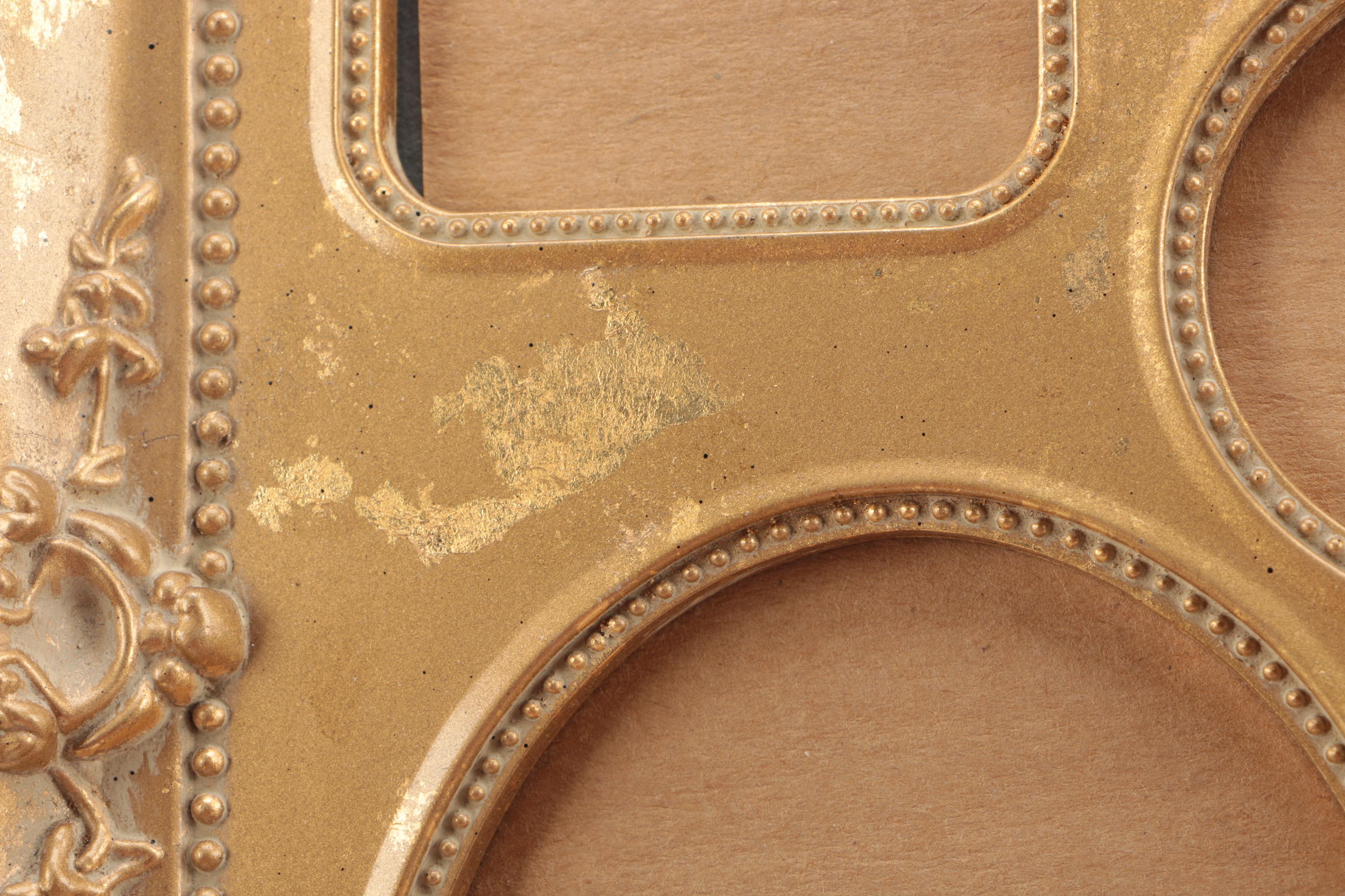 Gold Tone Wood Wall Frames and Framed Wall Mirror