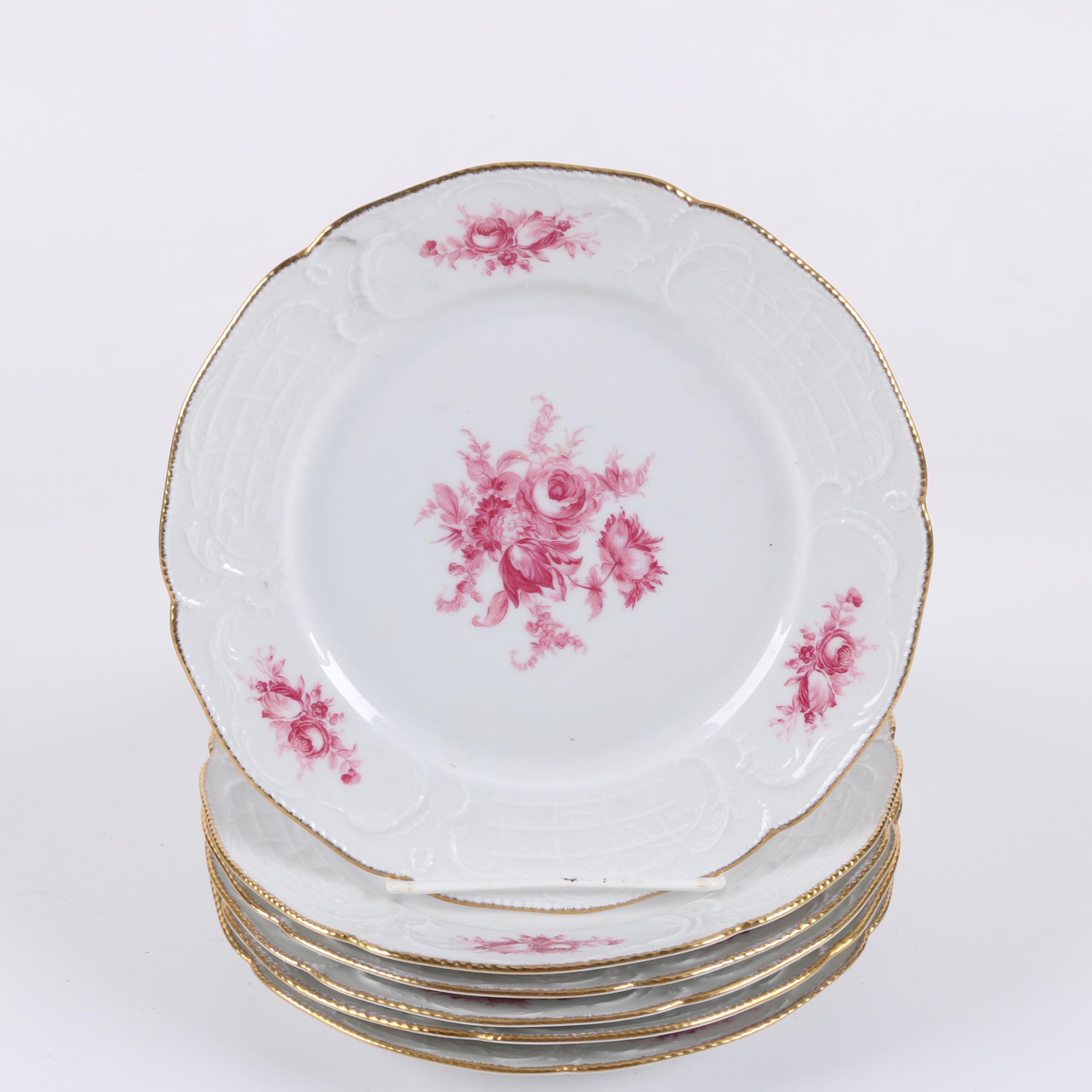 1960's Rosenthal "Pink Rose" Sanssouci Porcelain Coffee Service