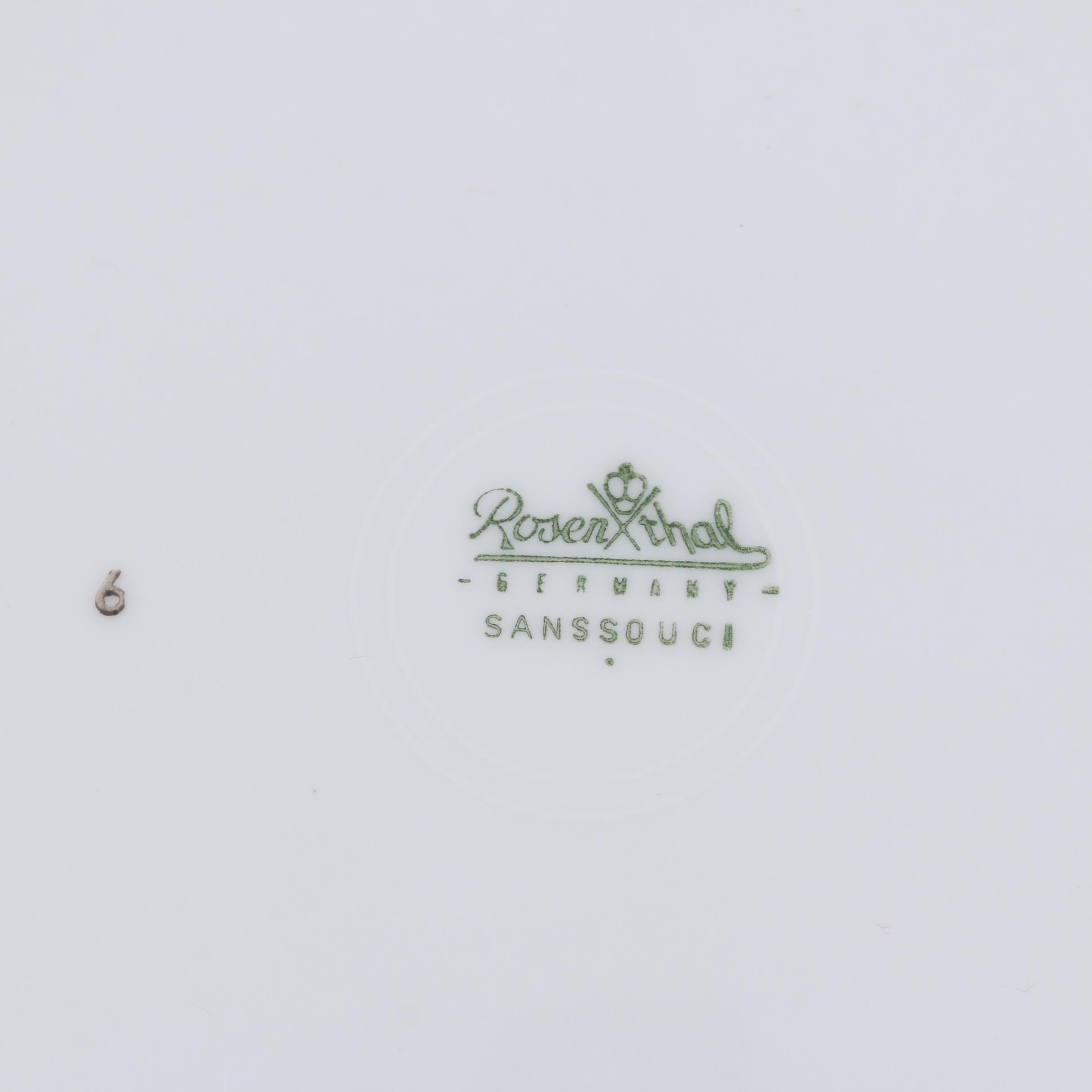 1960's Rosenthal "Pink Rose" Sanssouci Porcelain Coffee Service