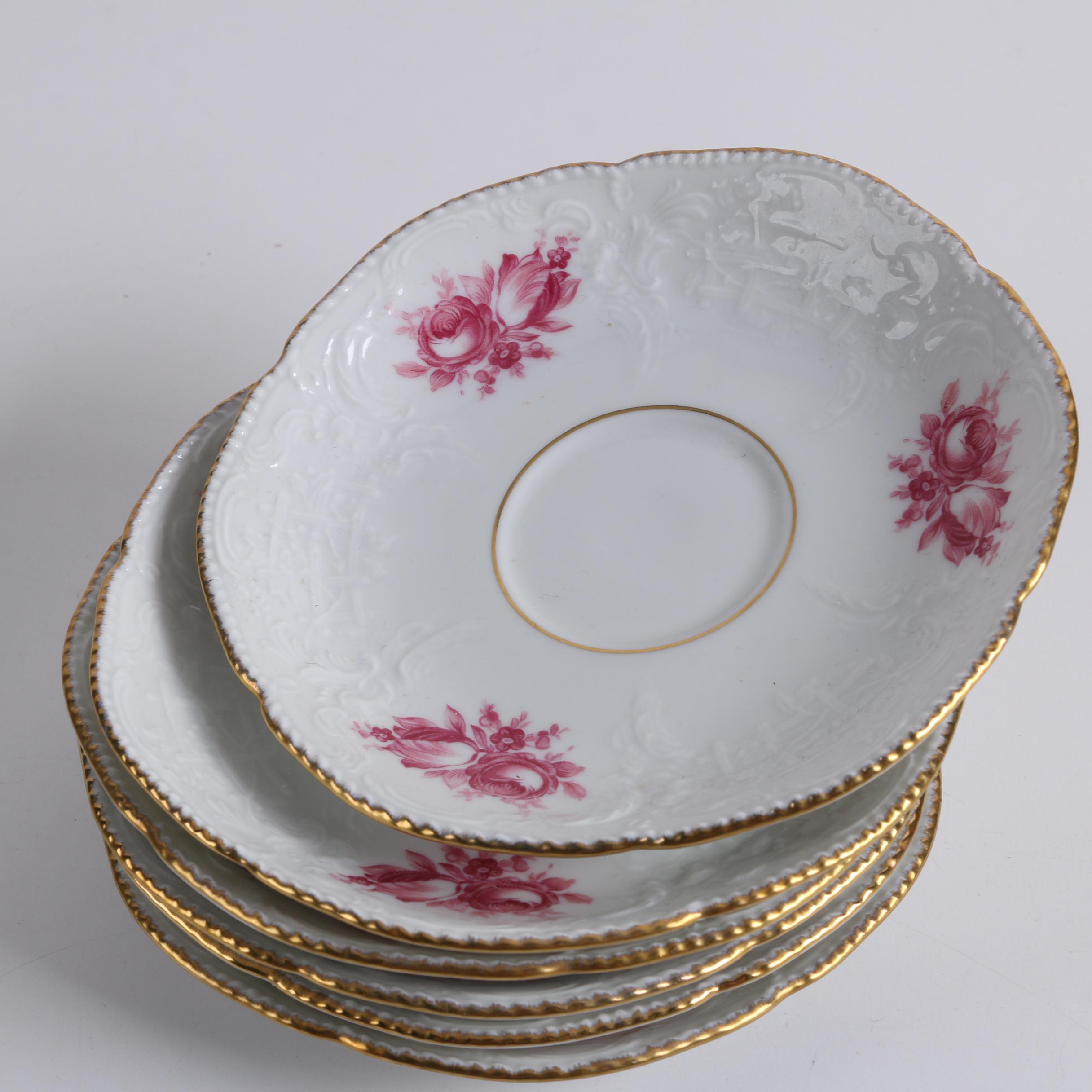 1960's Rosenthal "Pink Rose" Sanssouci Porcelain Coffee Service