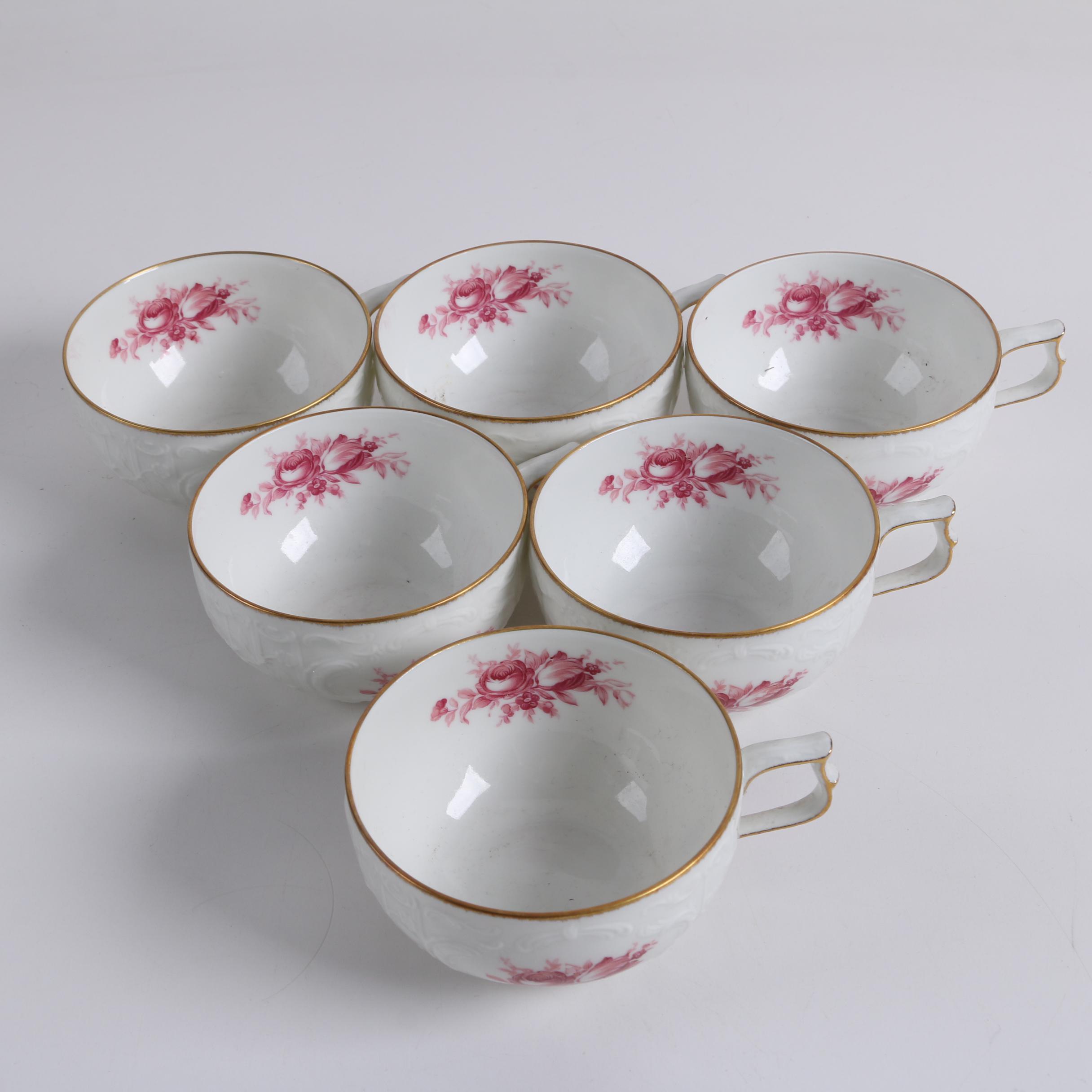 1960's Rosenthal "Pink Rose" Sanssouci Porcelain Coffee Service