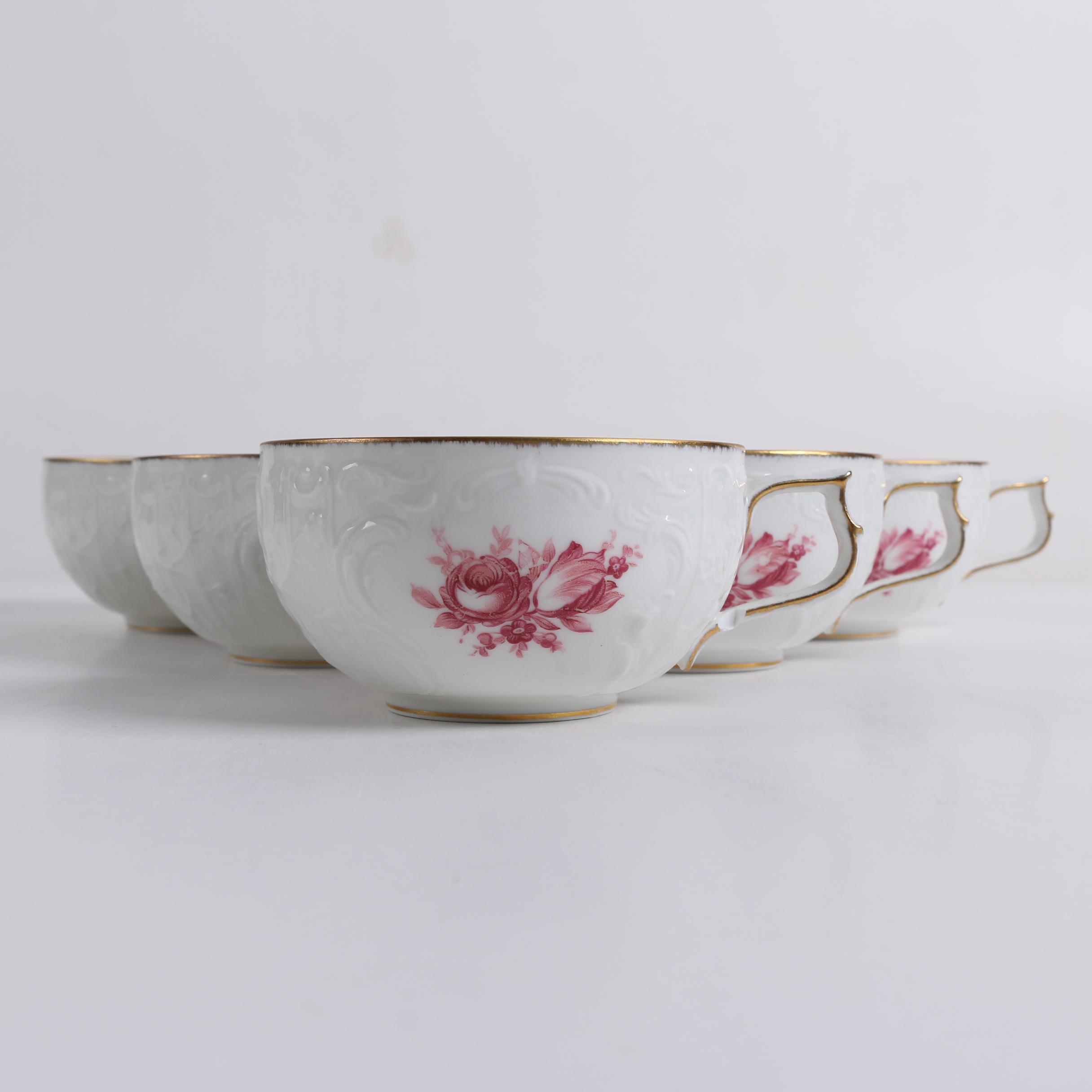 1960's Rosenthal "Pink Rose" Sanssouci Porcelain Coffee Service