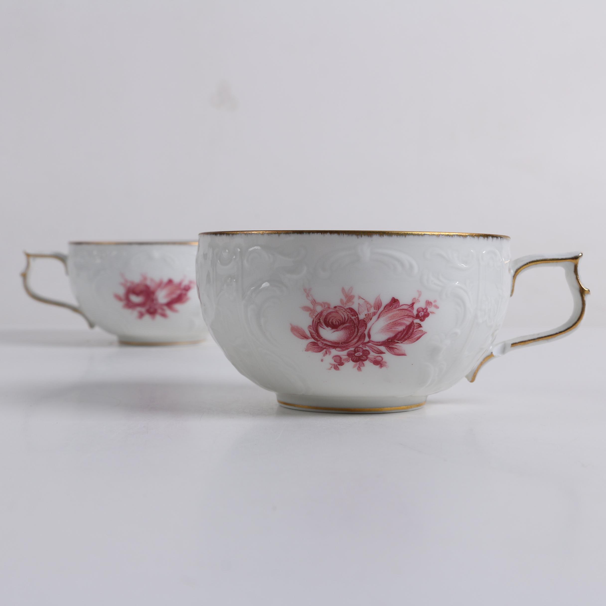 1960's Rosenthal "Pink Rose" Sanssouci Porcelain Coffee Service