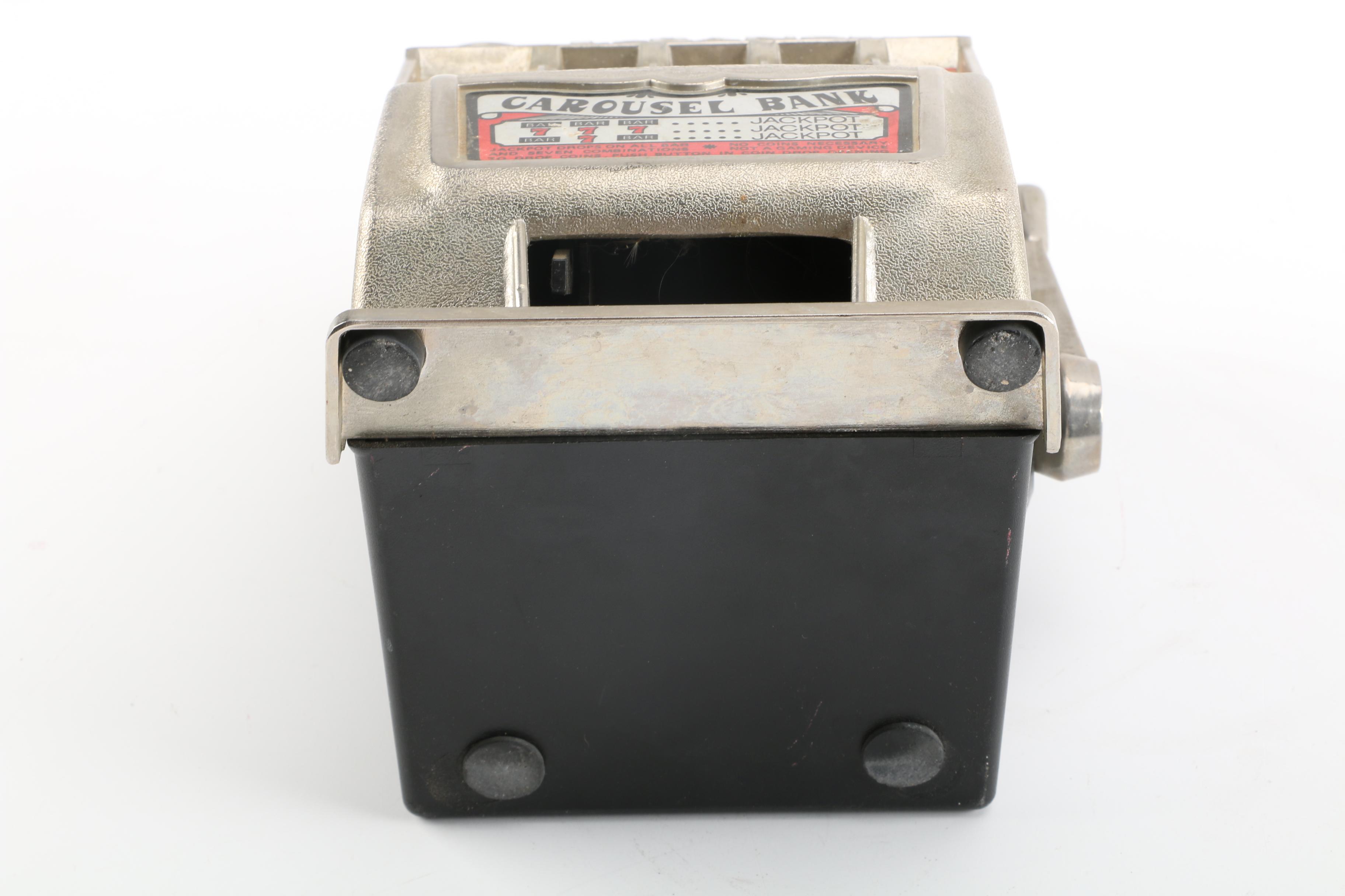 Vintage LeBanque Carousel Toy Slot Machine Coin Bank