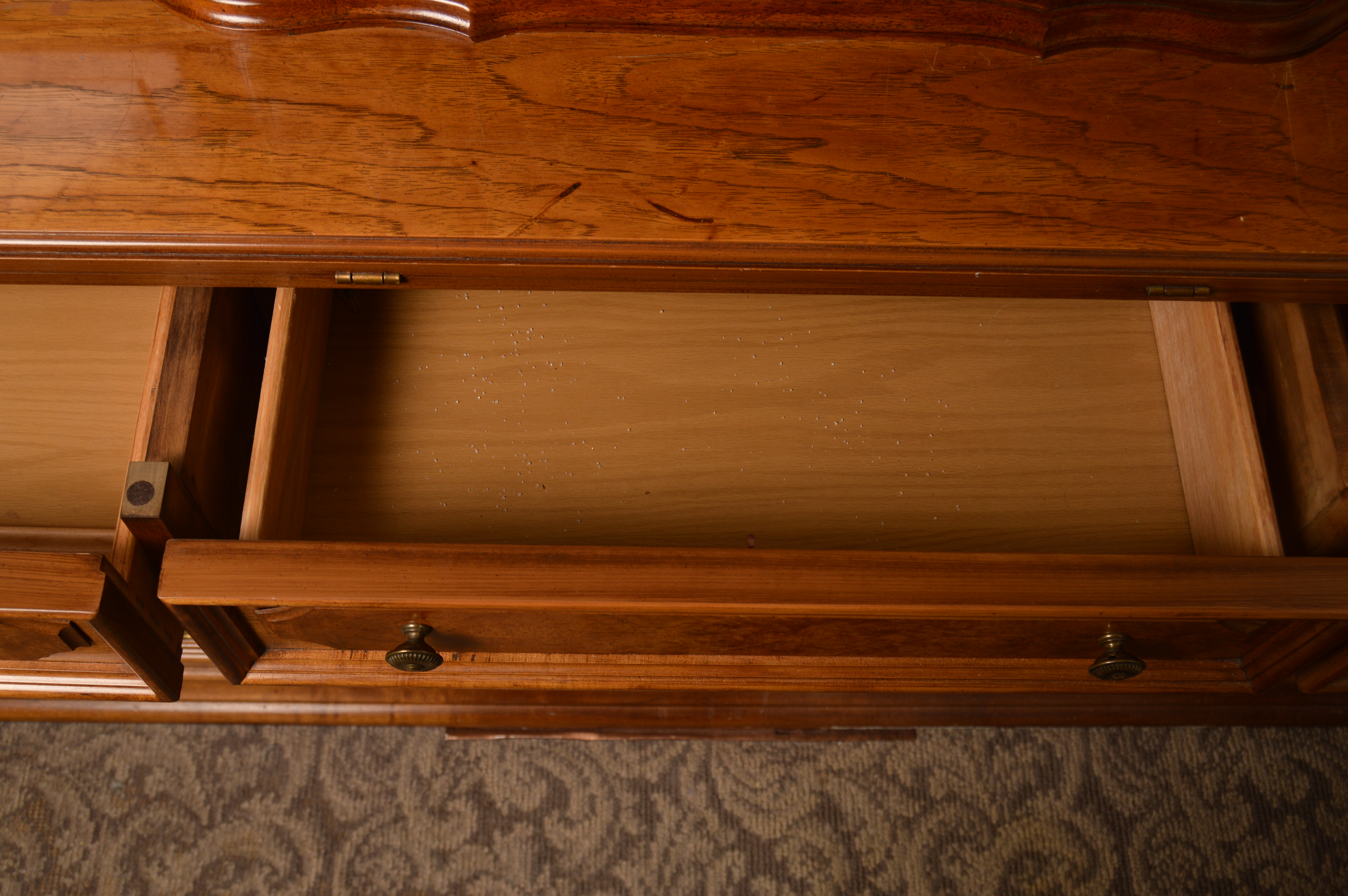 Vintage Two-Piece China Cabinet by Thomasville