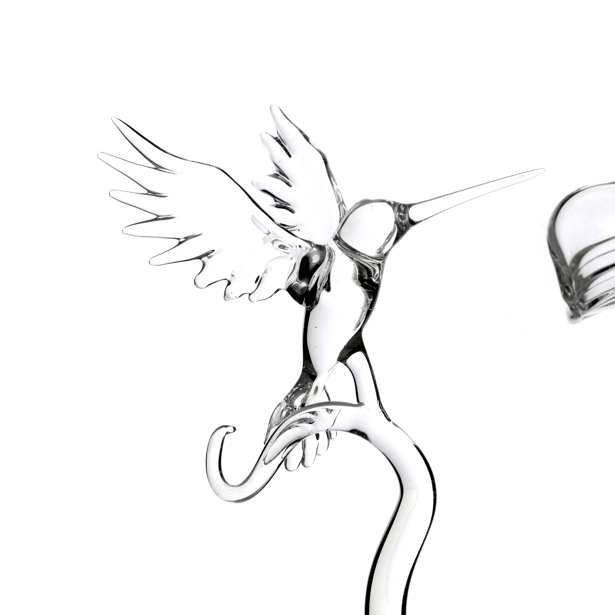 Hans Godo Fräbel Hummingbird Glass Sculpture