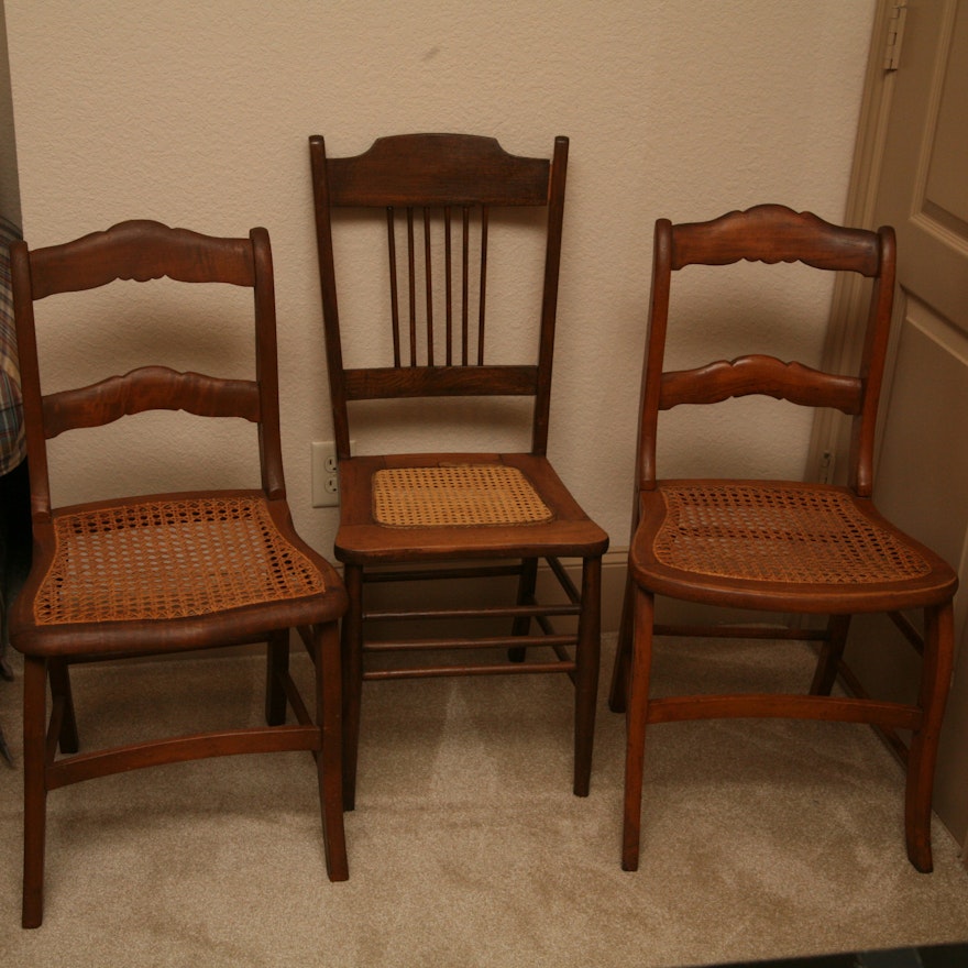 Vintage Cane Seat Chairs