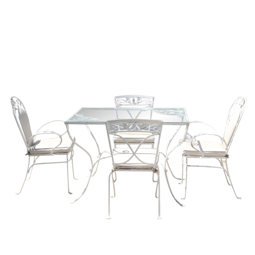Salterini "Mt. Vernon" Wrought Iron Patio Table and Chairs