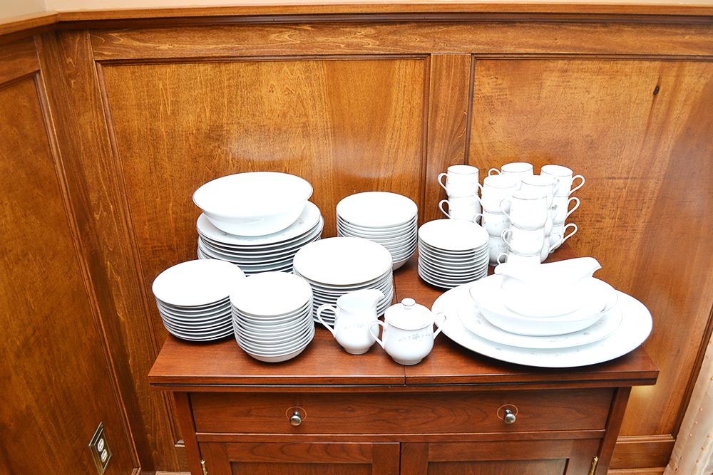 Sango China "Julie" Porcelain Dinnerware and Serving Dishes