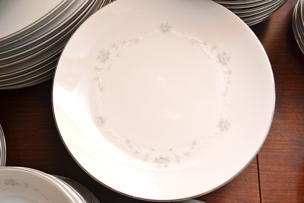 Sango China "Julie" Porcelain Dinnerware and Serving Dishes