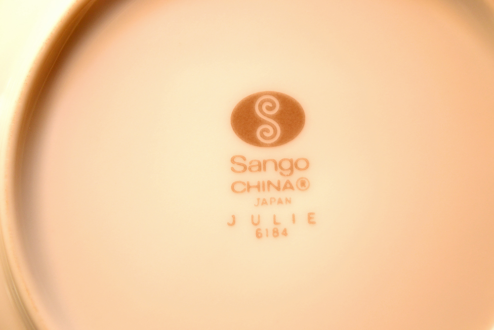 Sango China "Julie" Porcelain Dinnerware and Serving Dishes