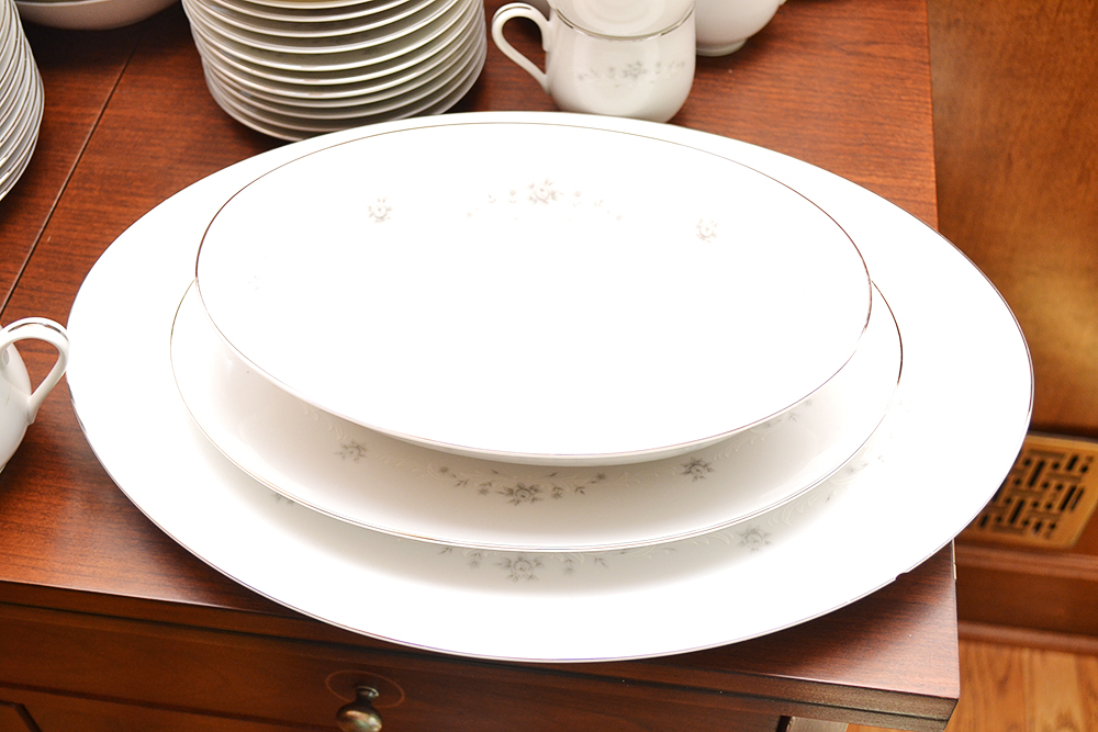 Sango China "Julie" Porcelain Dinnerware and Serving Dishes