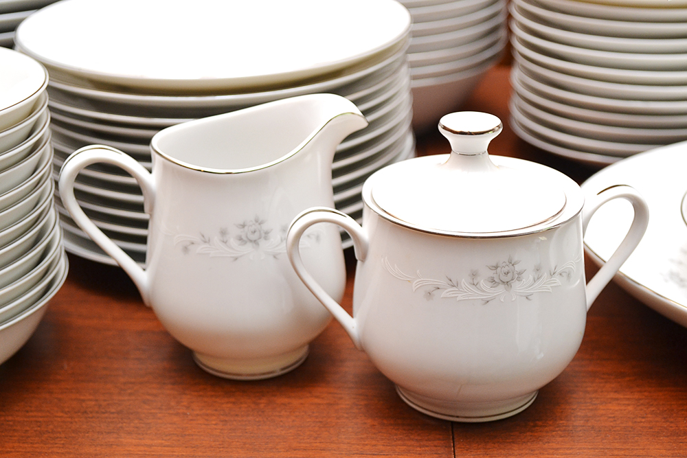 Sango China "Julie" Porcelain Dinnerware and Serving Dishes