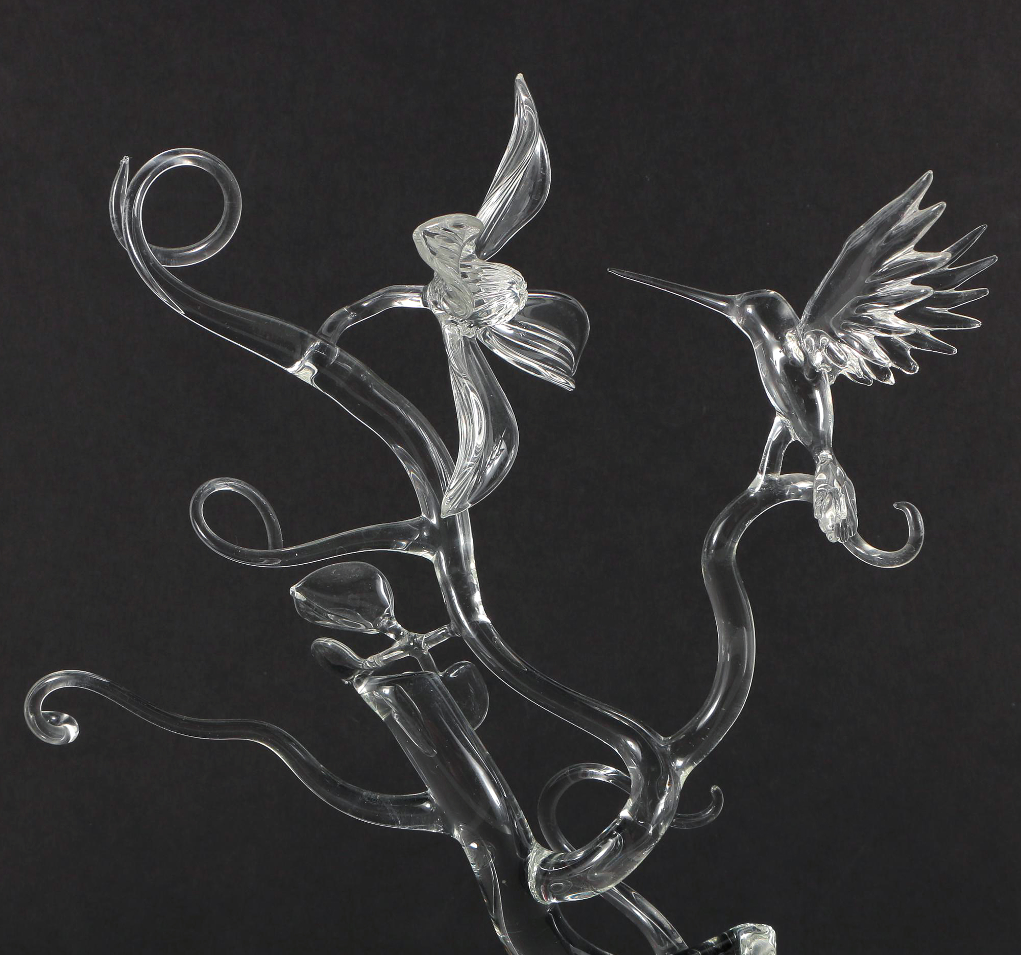 Hans Godo Fräbel Hummingbird Glass Sculpture