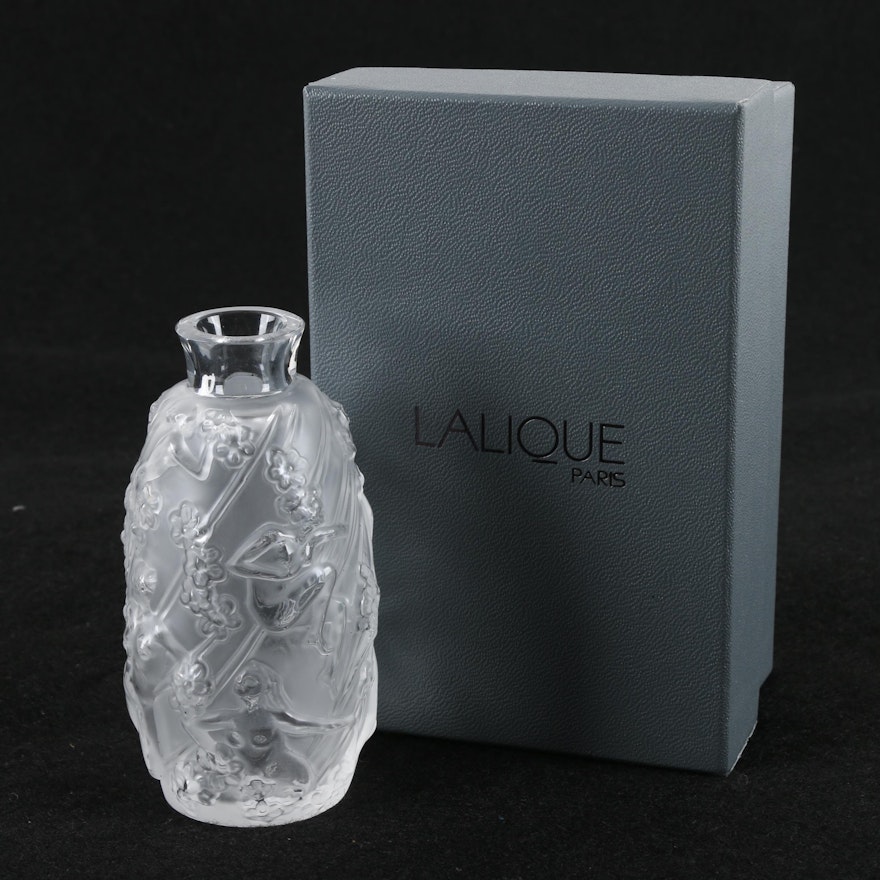 Lalique Figural Crystal Bud Vase