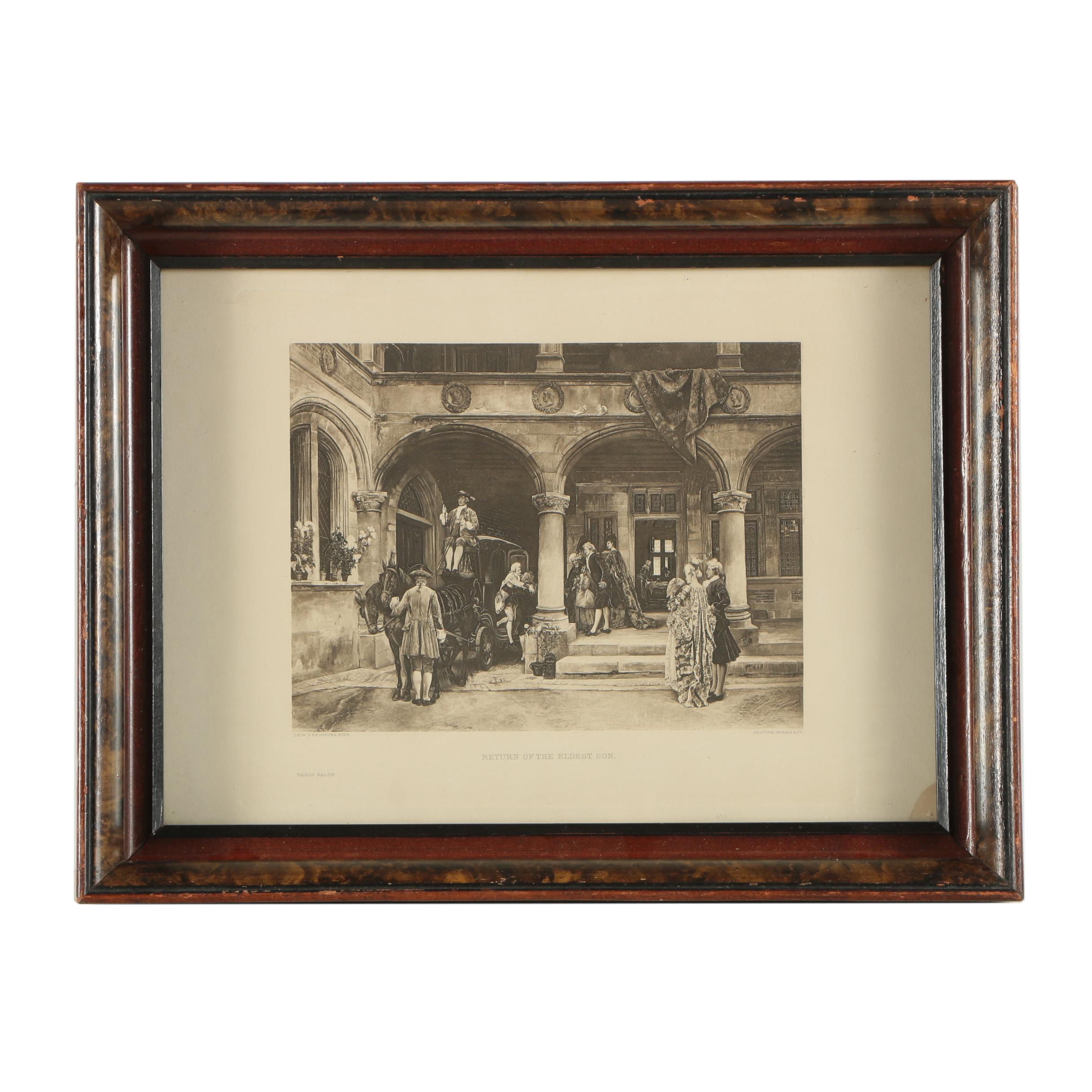 Photomechanical Print After Leon Escosura "Return of the Eldest Son"