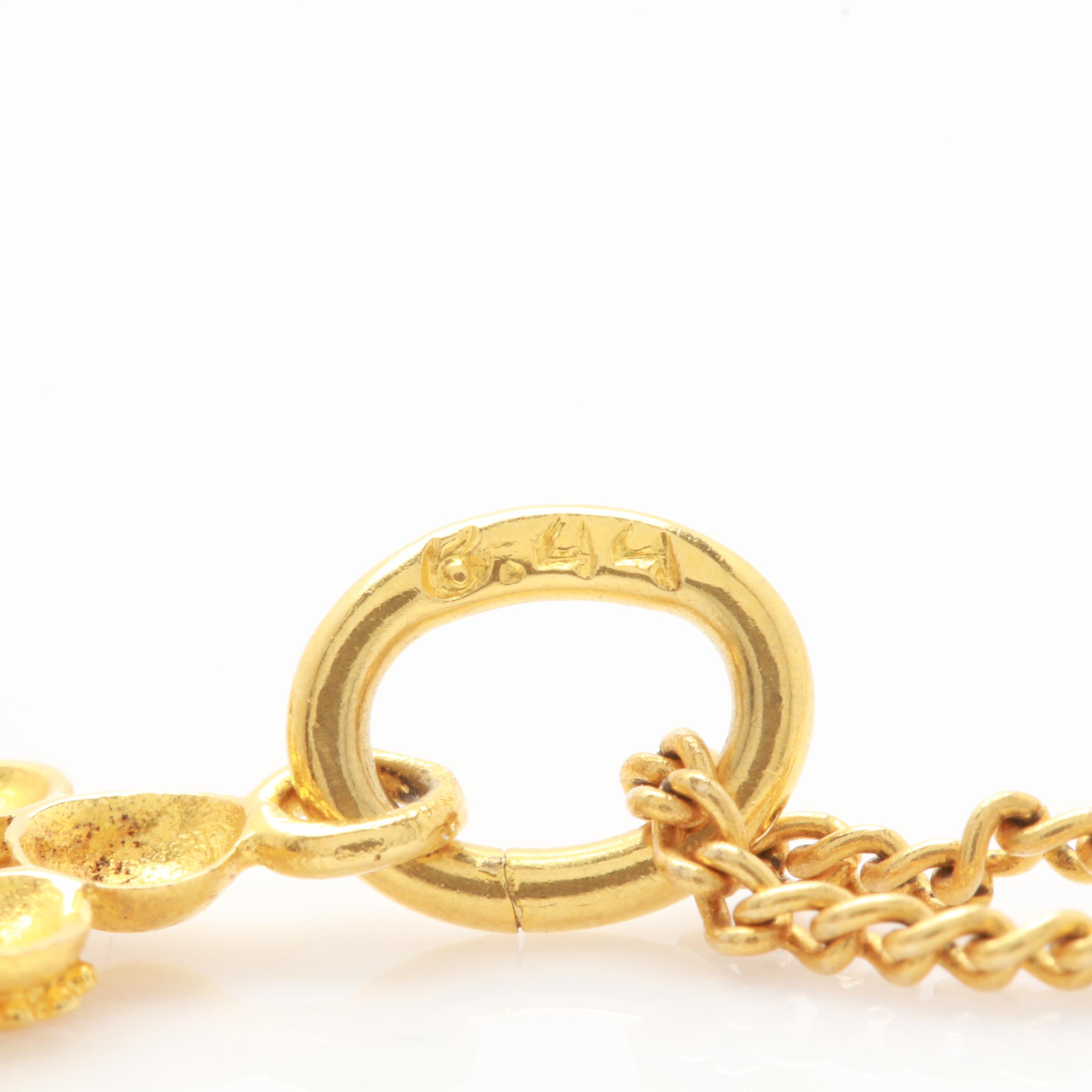 14K and 18K Yellow Gold Minoan Bee Pendant Necklace