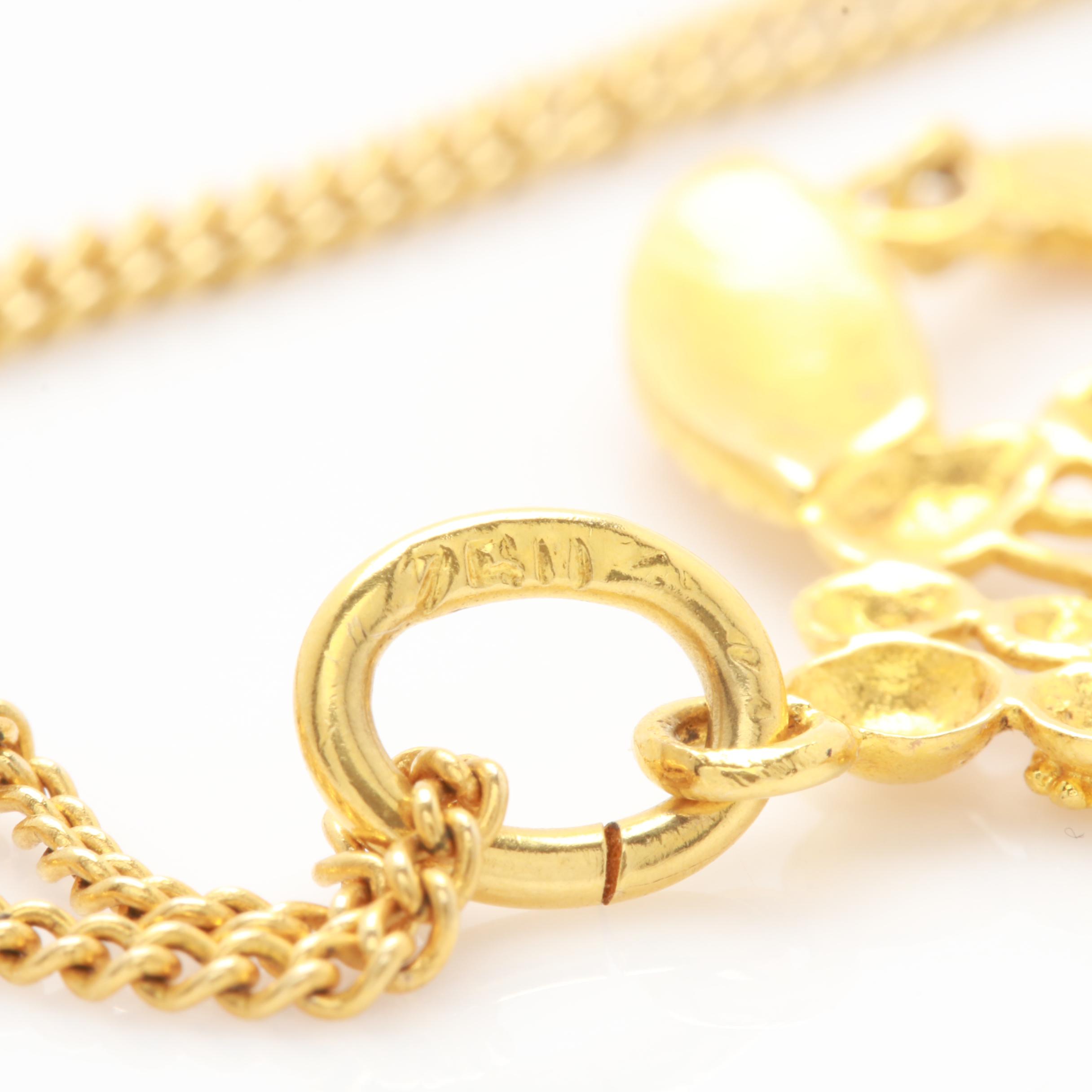 14K and 18K Yellow Gold Minoan Bee Pendant Necklace