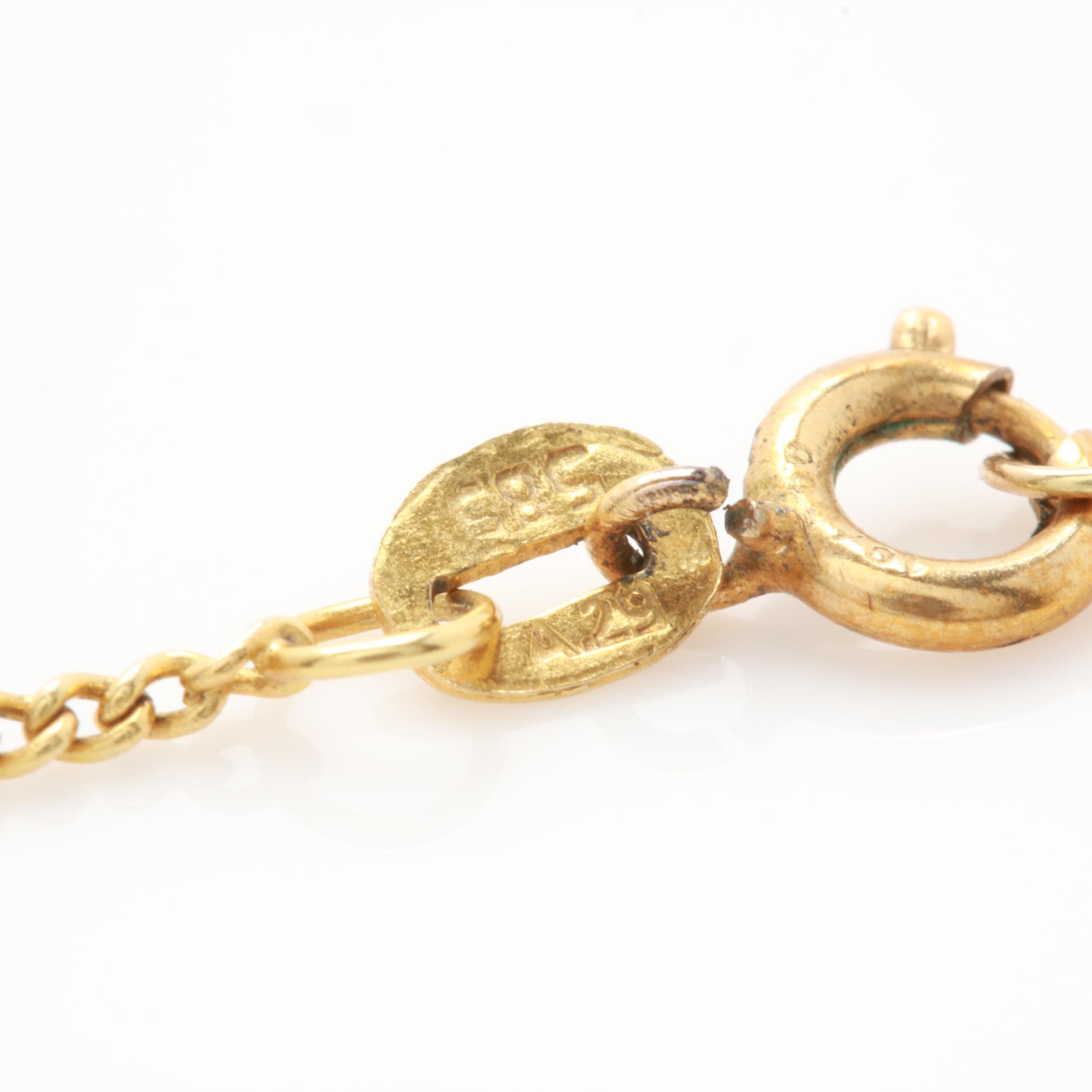 14K and 18K Yellow Gold Minoan Bee Pendant Necklace