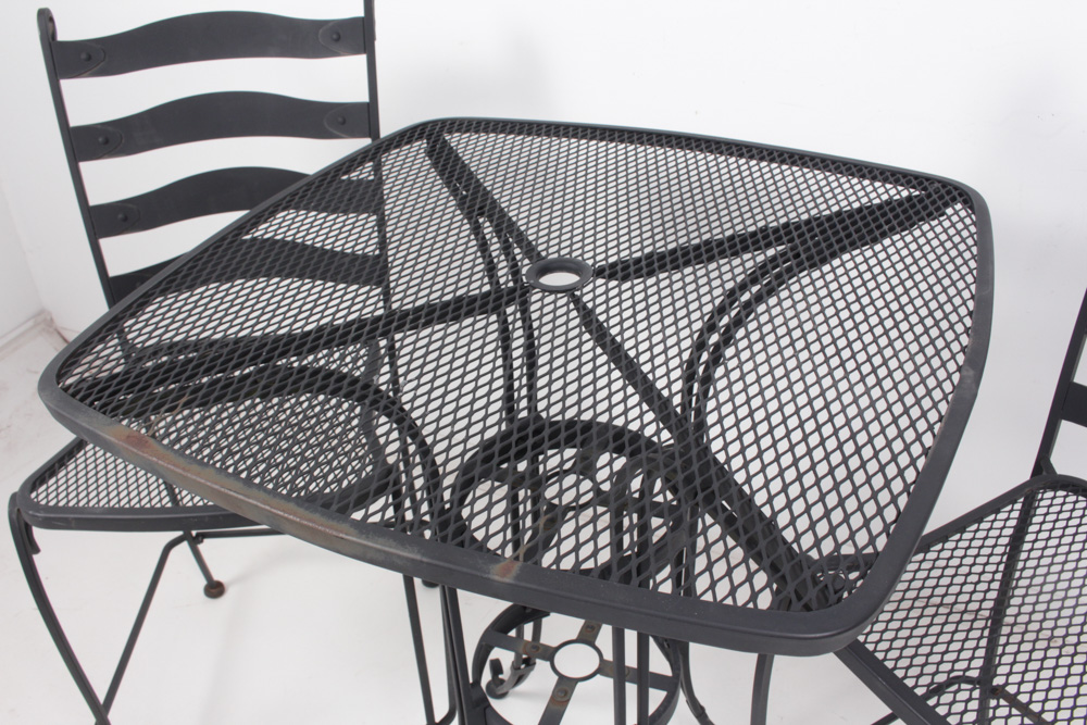 Wrought Metal High Top Table and Chairs