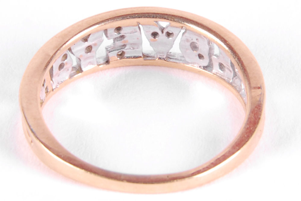 10K Yellow Gold "I Love You" Diamond Ring