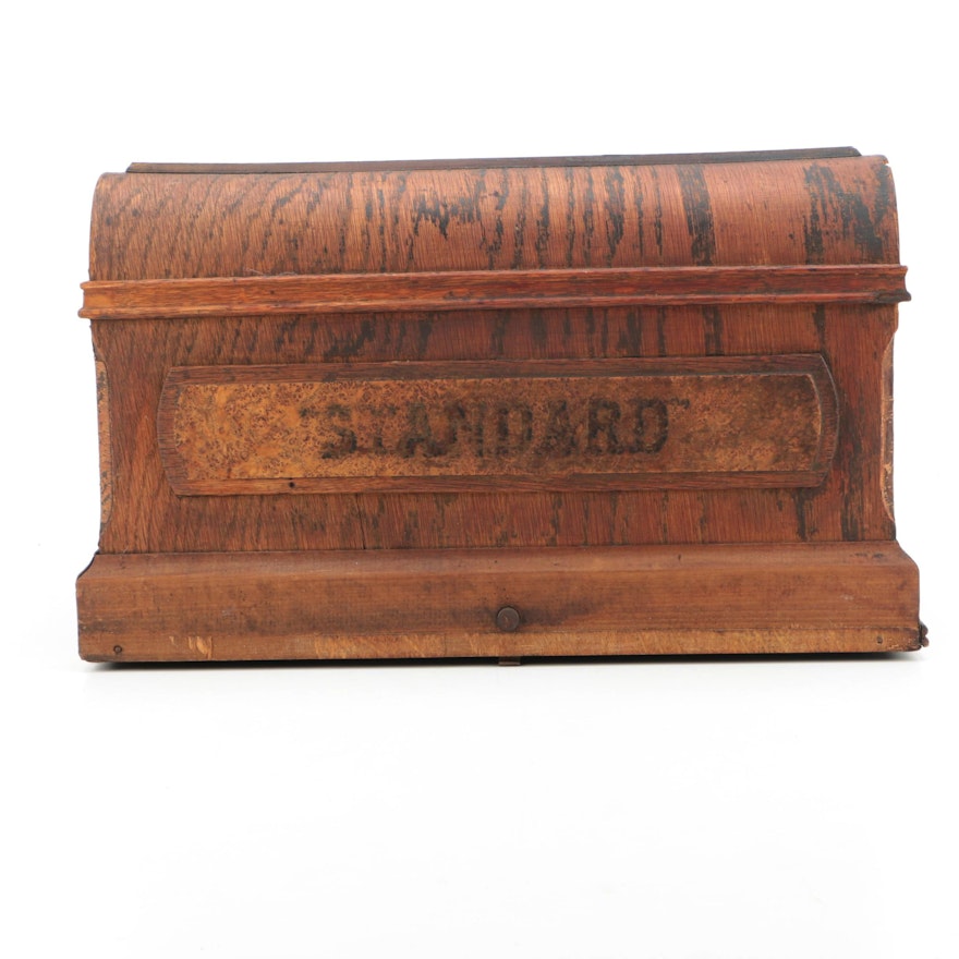 Vintage Oak Standard Sewing Machine Box