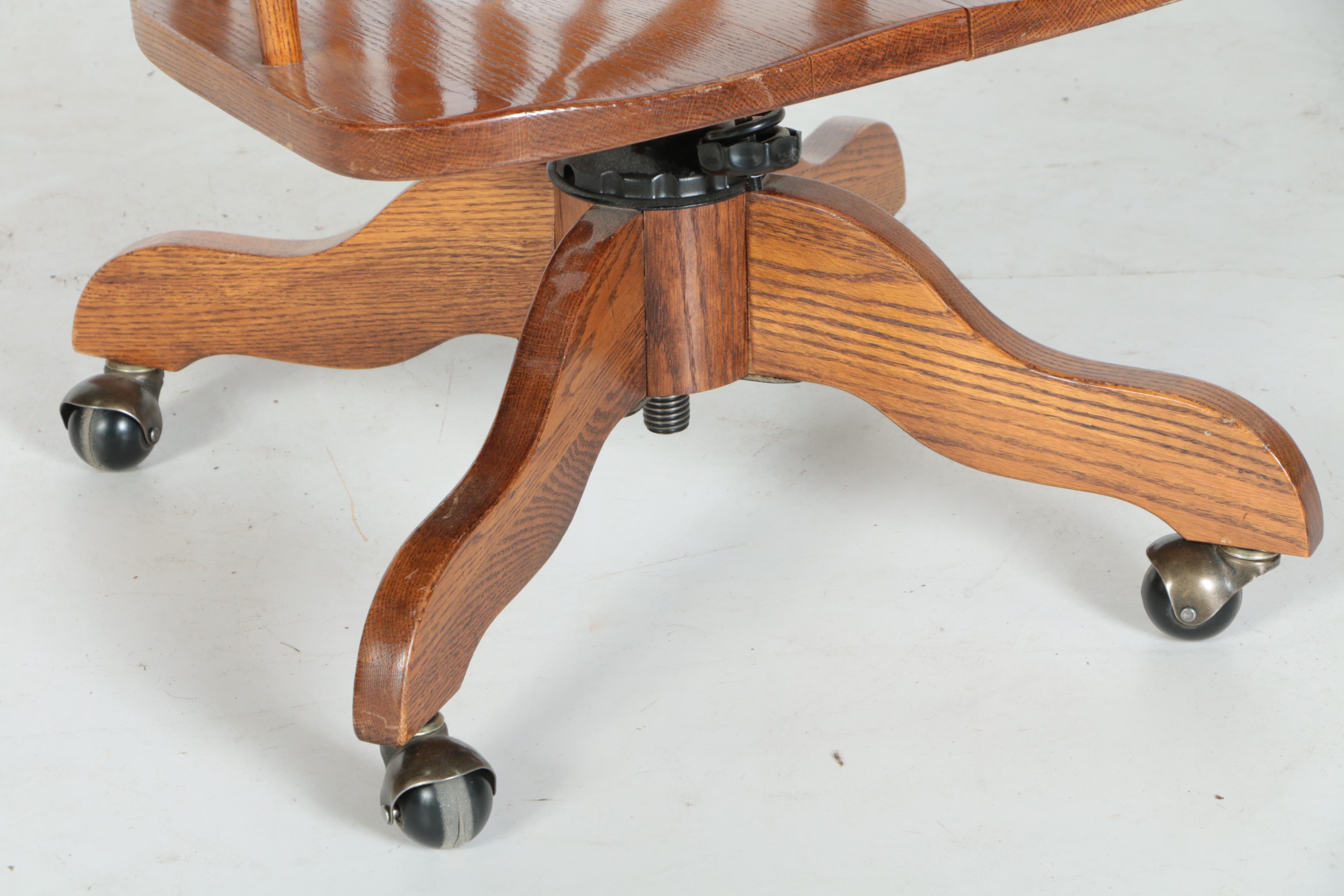Oak Swivel Desk Chair