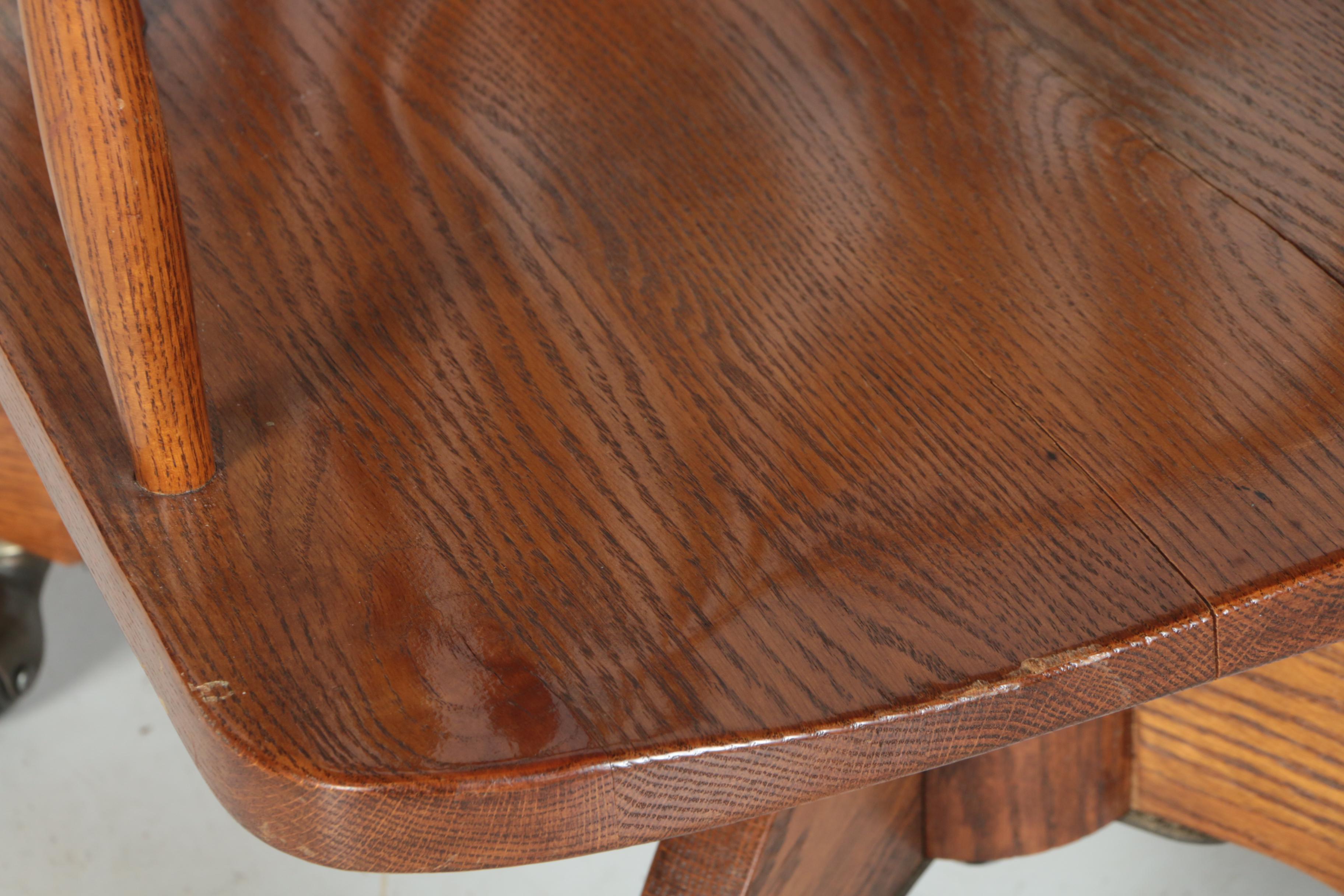 Oak Swivel Desk Chair