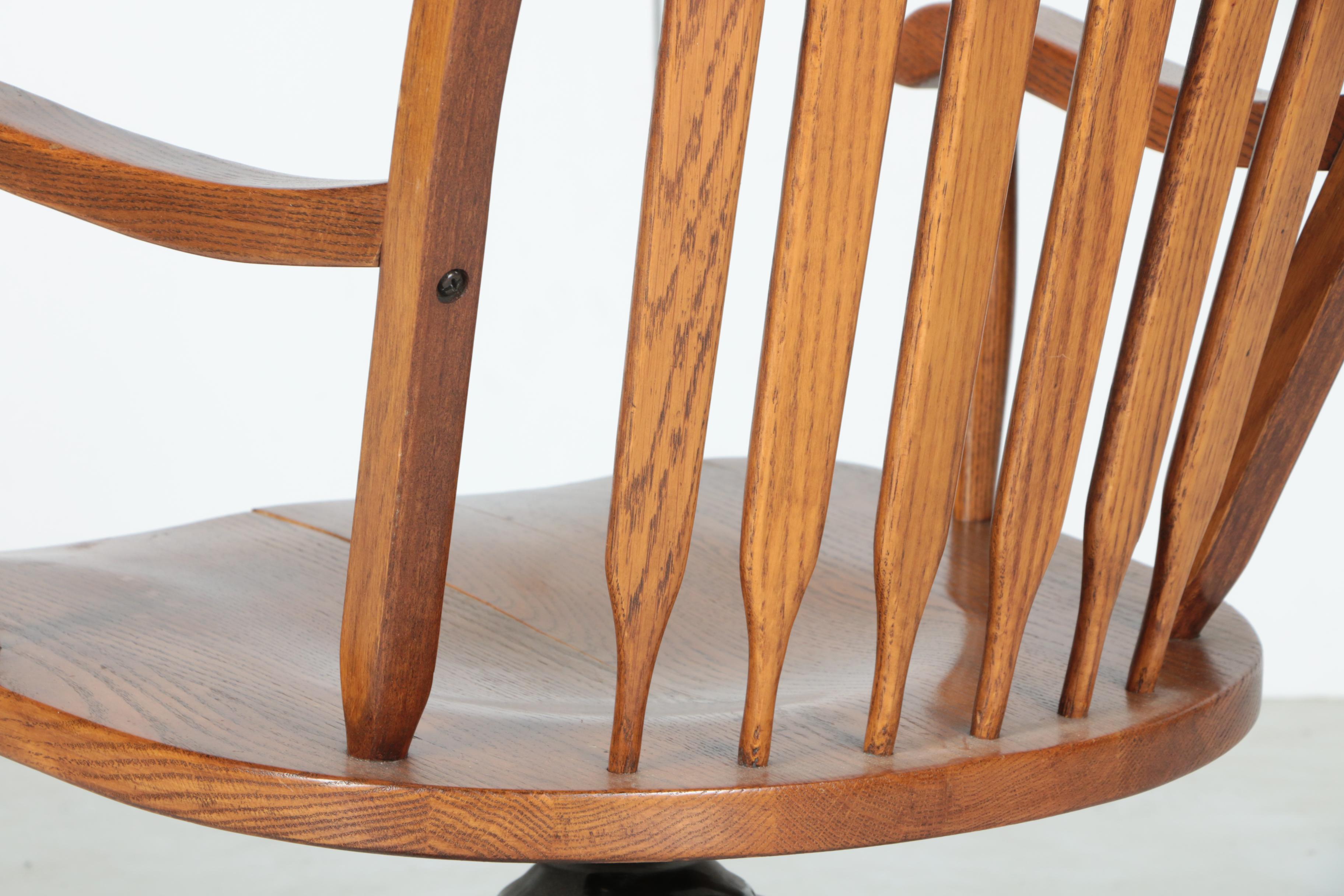 Oak Swivel Desk Chair