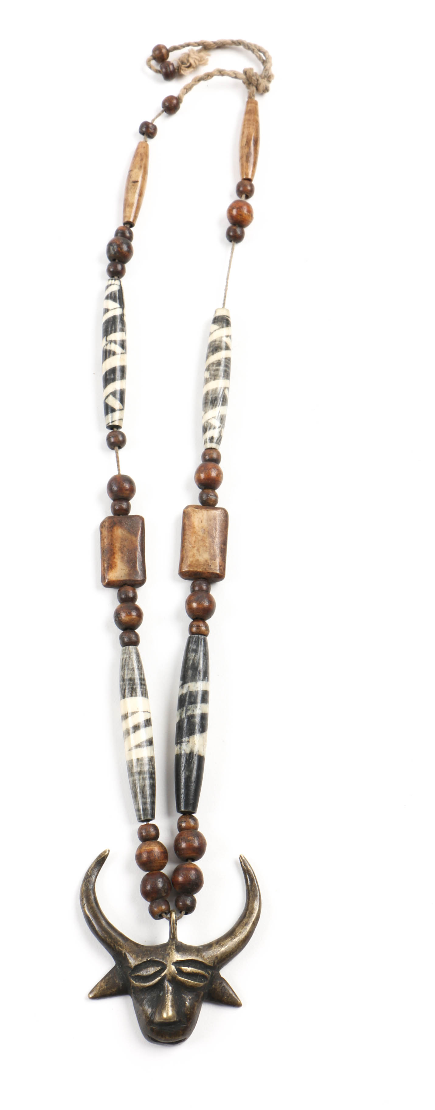 Grouping of Jewelry Including Necklace with Bronze Bull