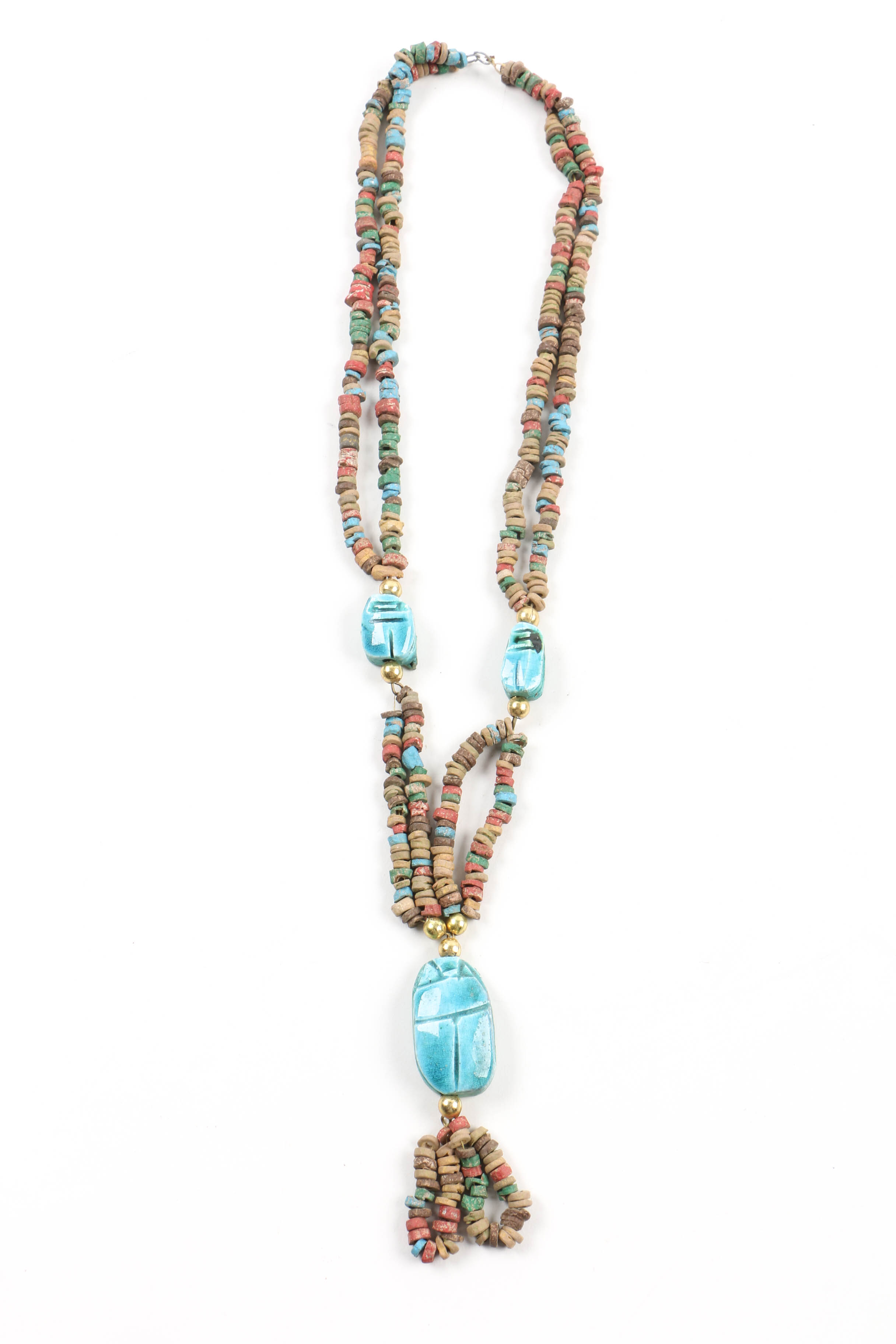 Grouping of Jewelry Including Necklace with Bronze Bull