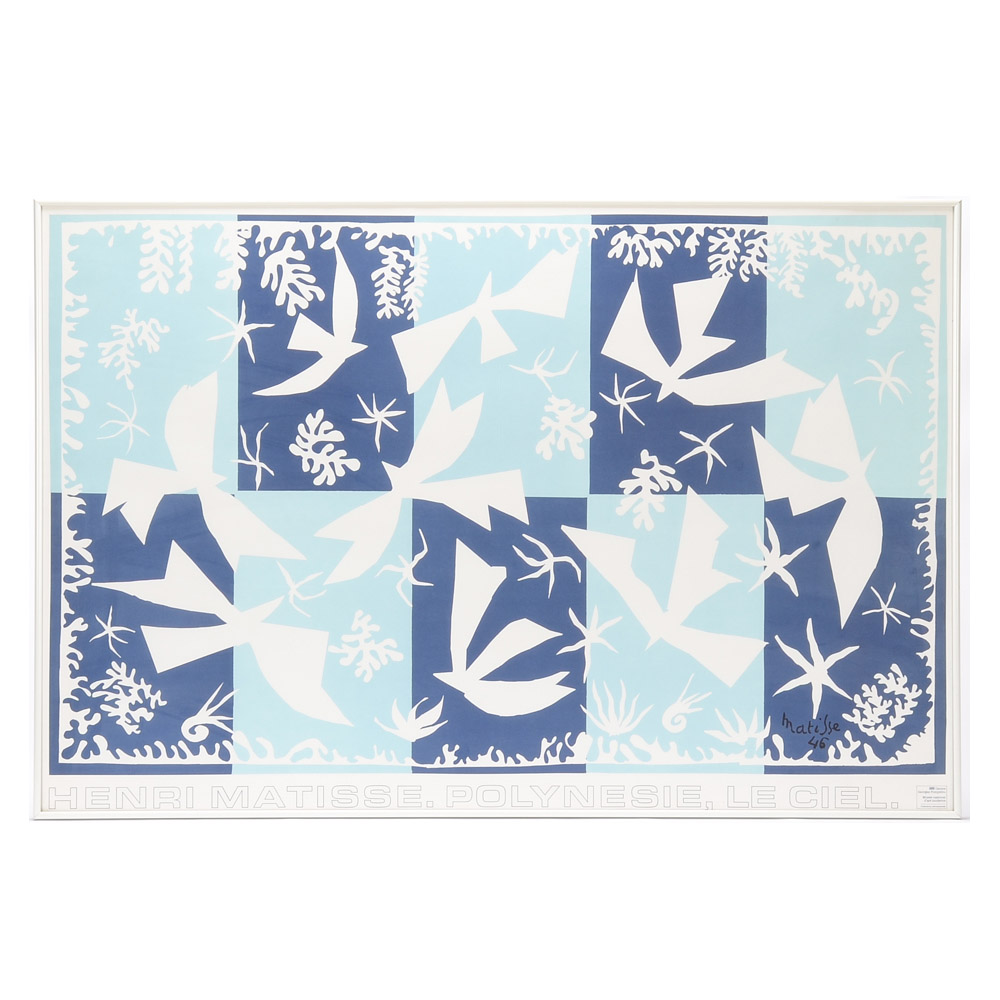 Henri Matisse Lithographic Exhibition Poster "Polynesie. Le Ciel."